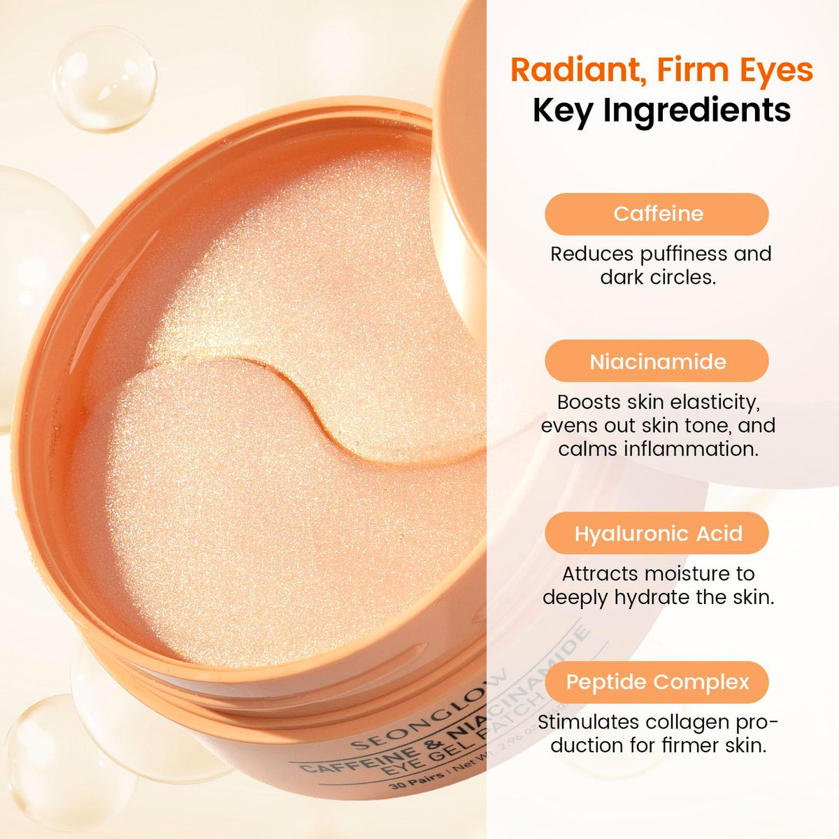 Under Eye Patches for Dark Circles Puffy Eyes Puffiness - SEONGLOW Official Imagery - 6
