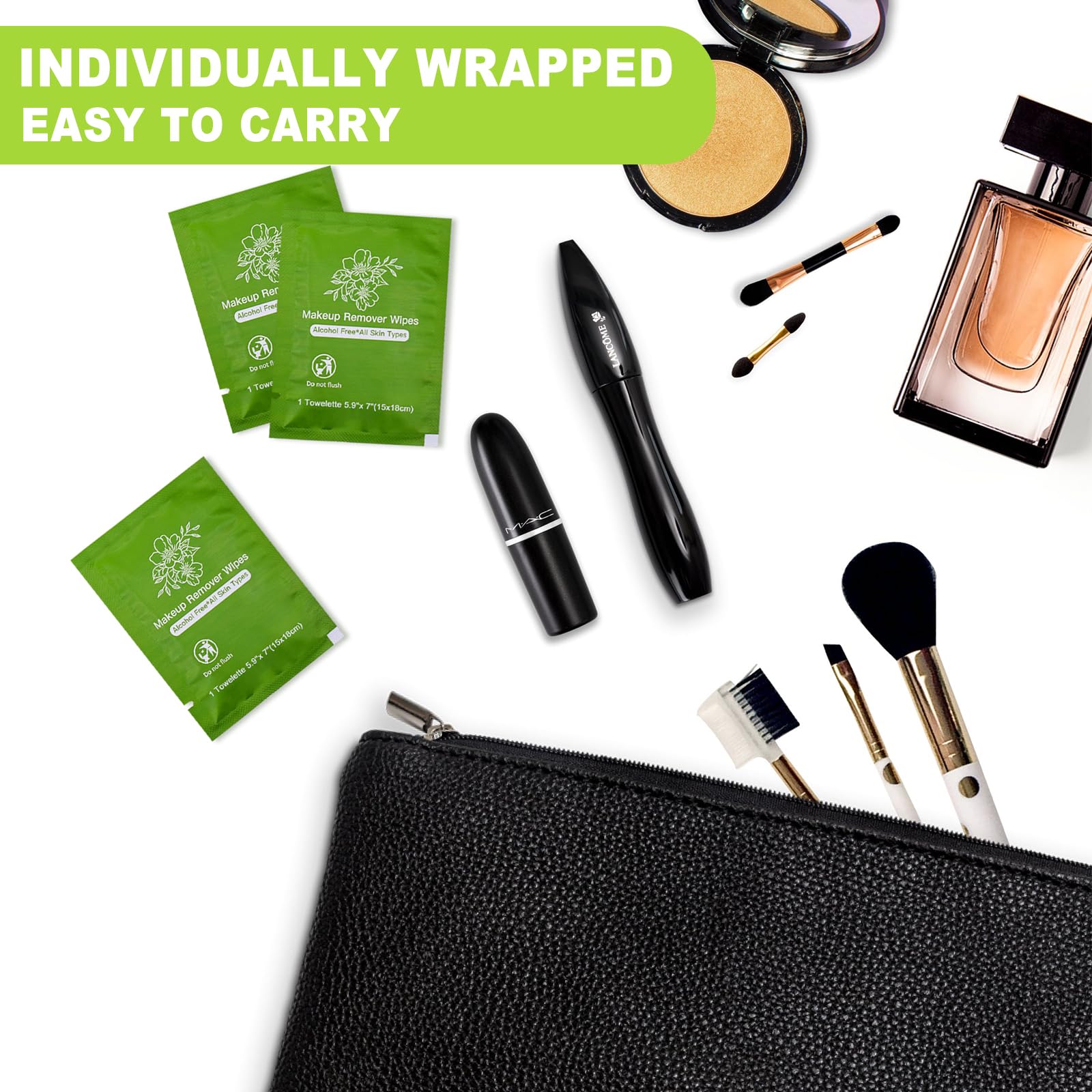 twoworld 100 Makeup Remover Wipes Bulk Individually Wrapped Trave - twoworld Official Product View 6