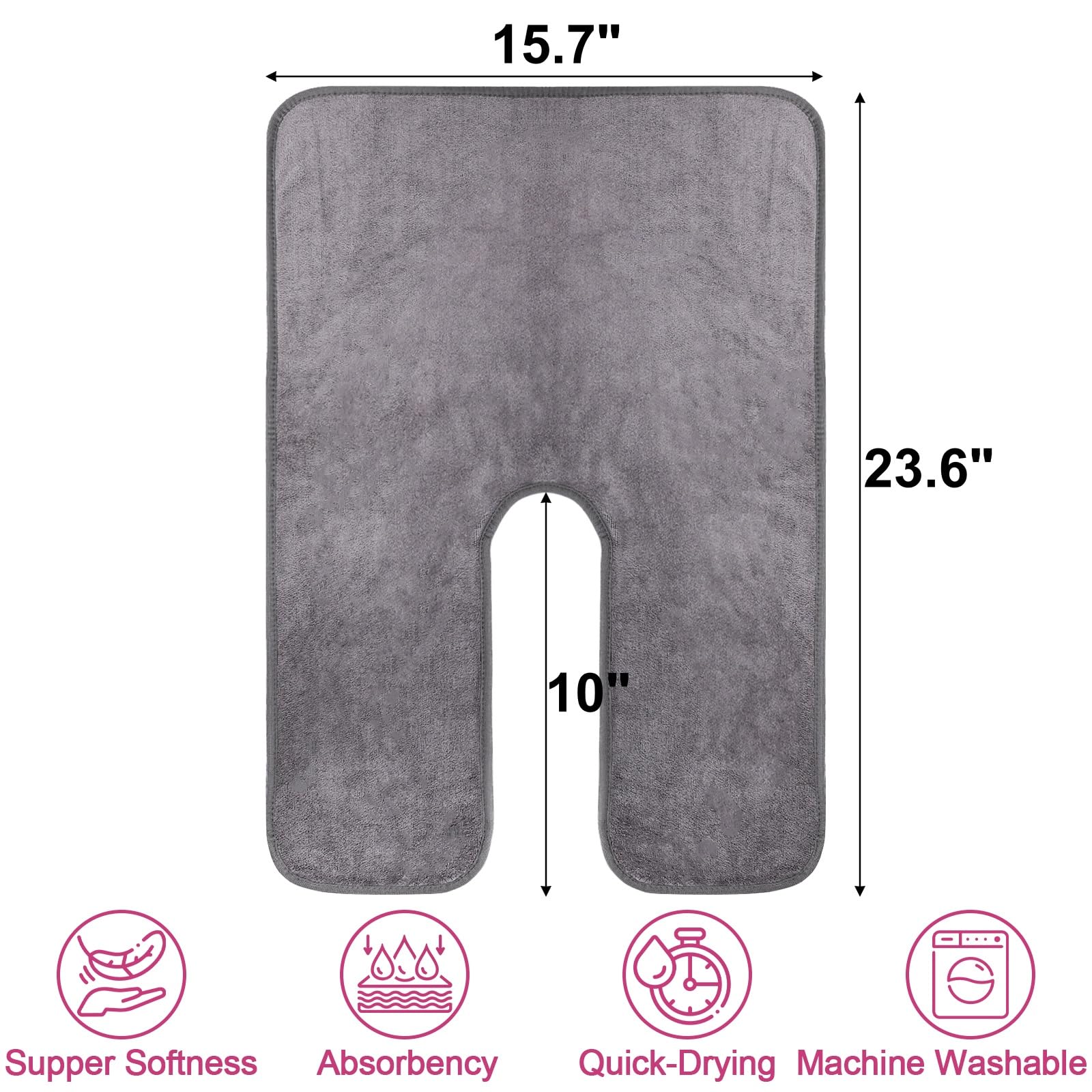 6 Pack Microfiber Face Towels, U-Shaped Spa Towels for - DEAYOU