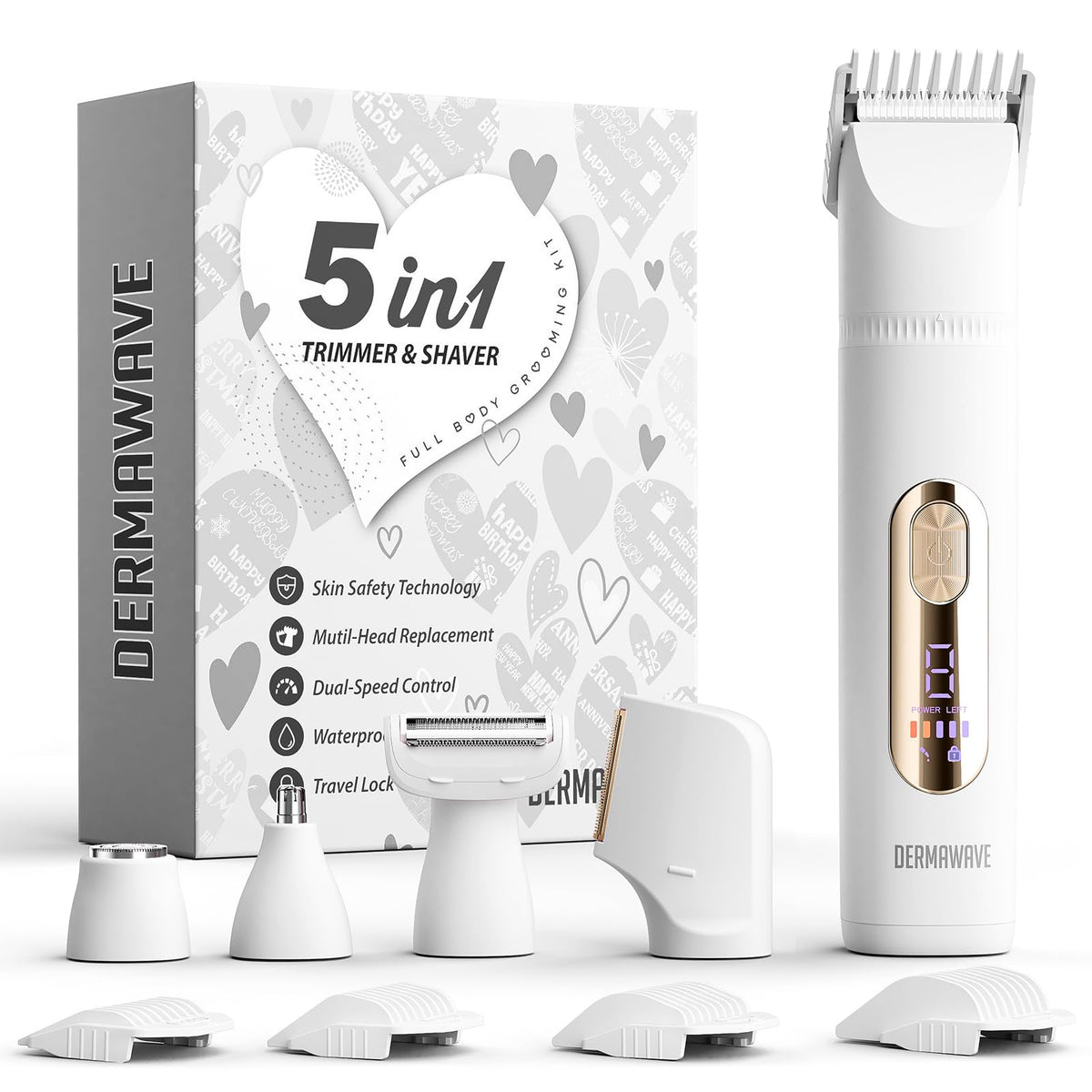 DERMAWAVE 5 in 1 Bikini Trimmer Electric Razor for Women - DERMAWAVE Official Imagery - 1
