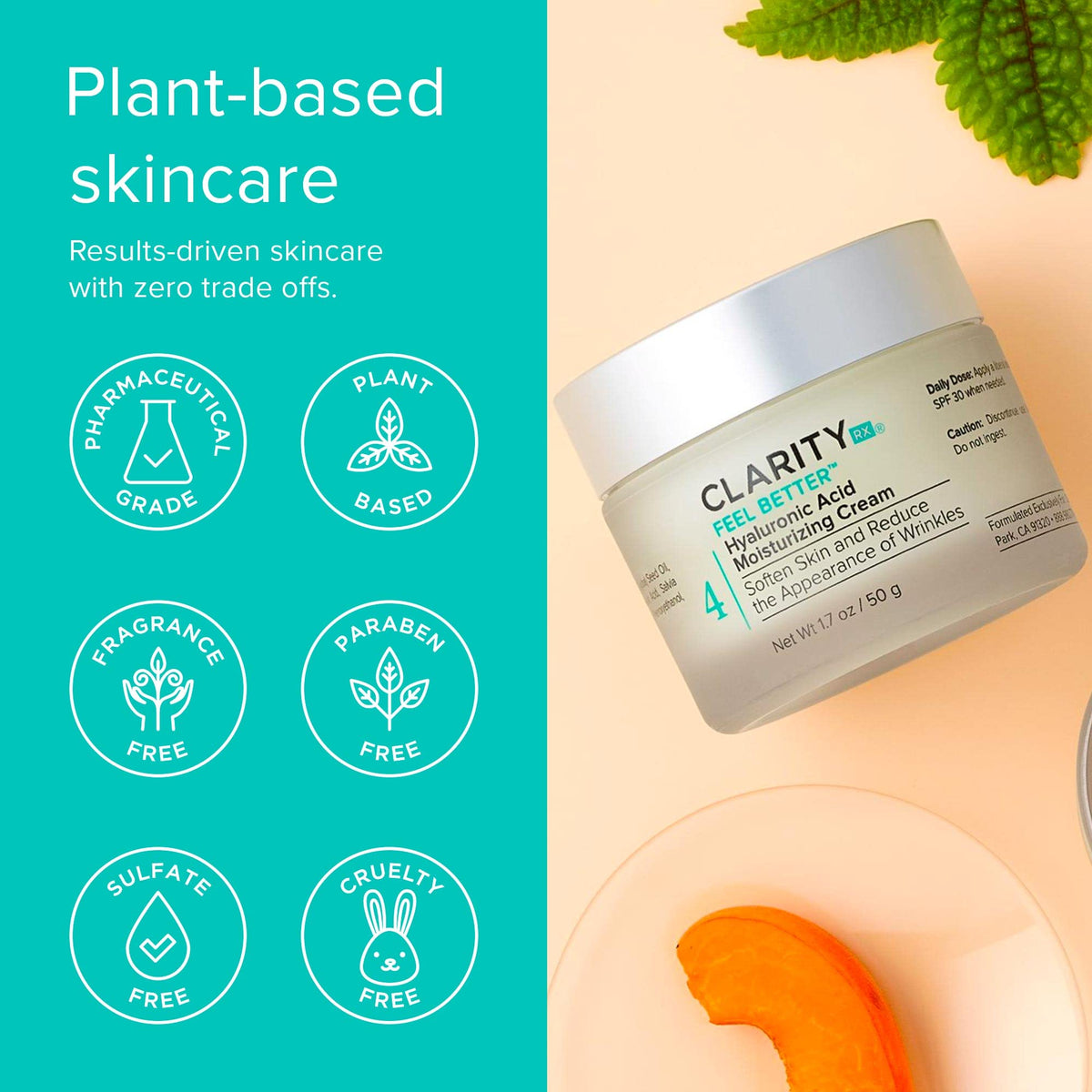ClarityRx Feel Better Hyaluronic Acid Face Moisturizer - Premium Selection Official Imagery - 6