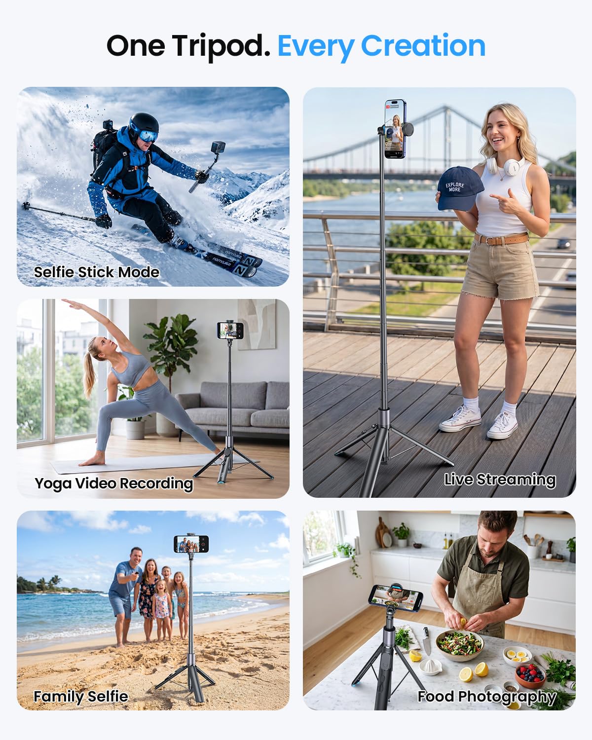 67 Phone Tripod with Remote 0 01s Auto Open for Content - LOXP Official Imagery - 8