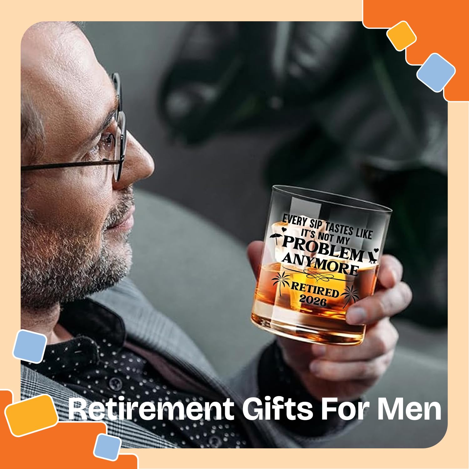 Retirement Gift for Men 2026 – Whiskey Glass