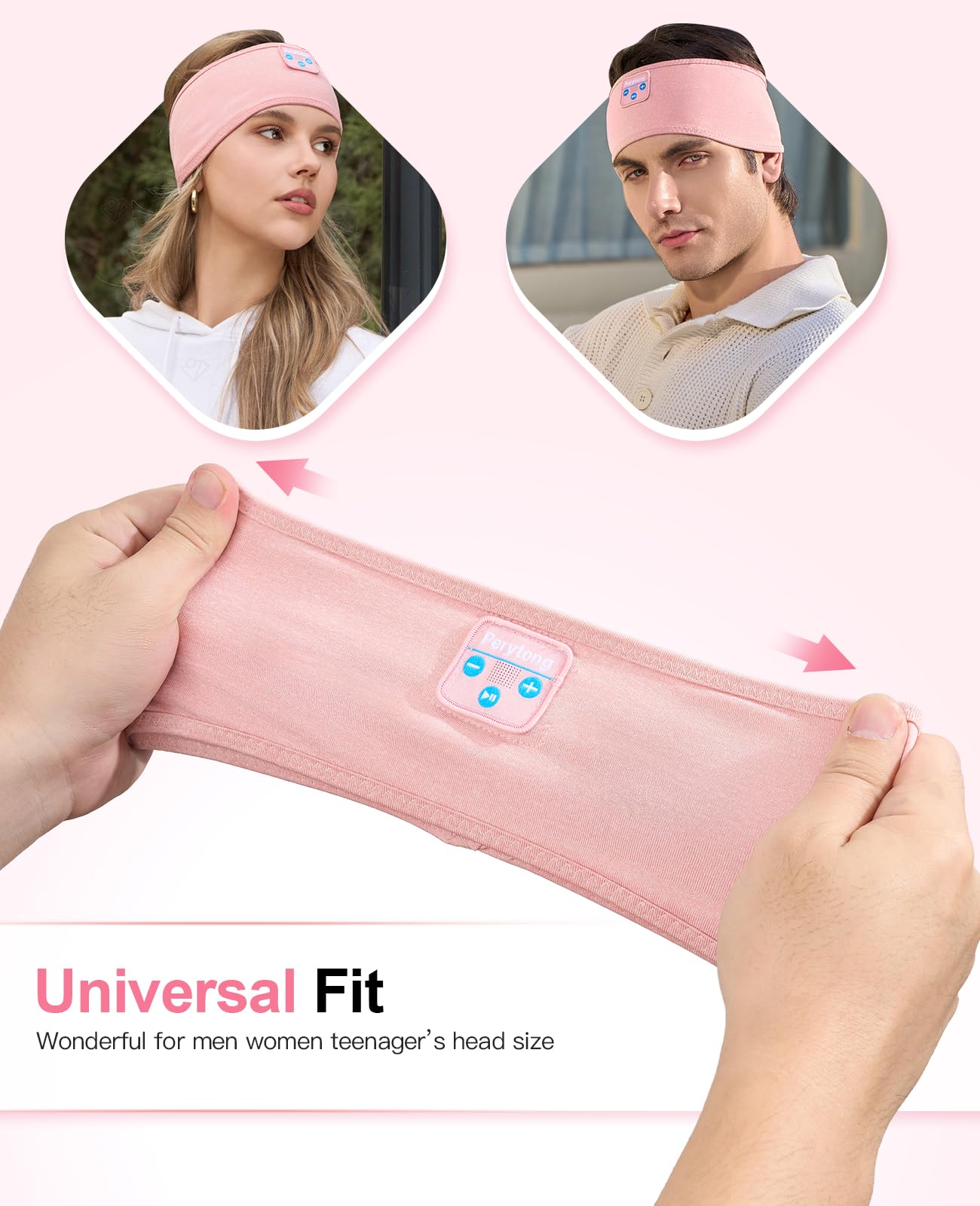 Perytong Sleep Headphones - Headband Headphones - Bluetooth Headband f - View 8