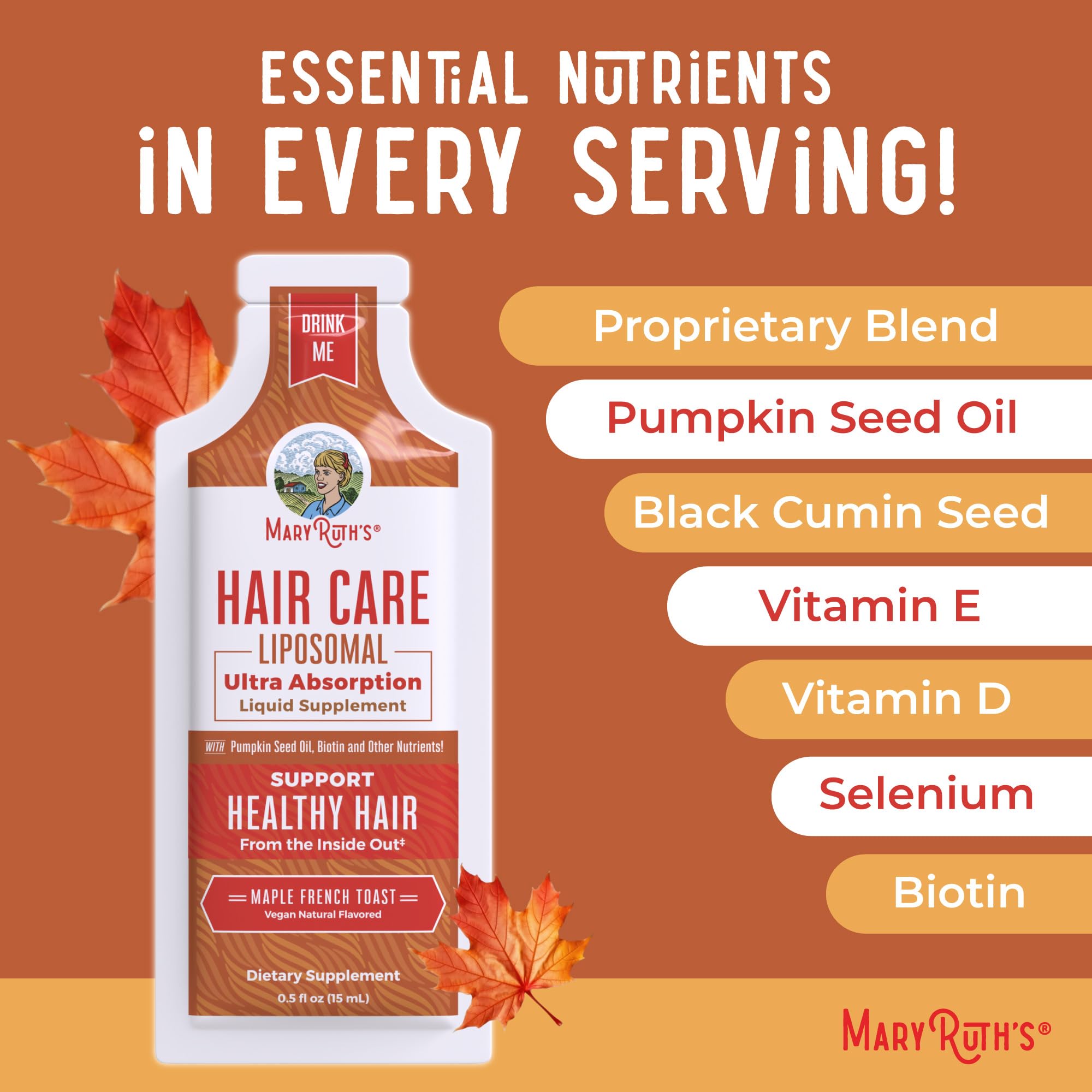 MARYRUTH S Hair Care Liposomal Ultra Absorption Gluten Free - MARYRUTH'S Official Imagery - 8
