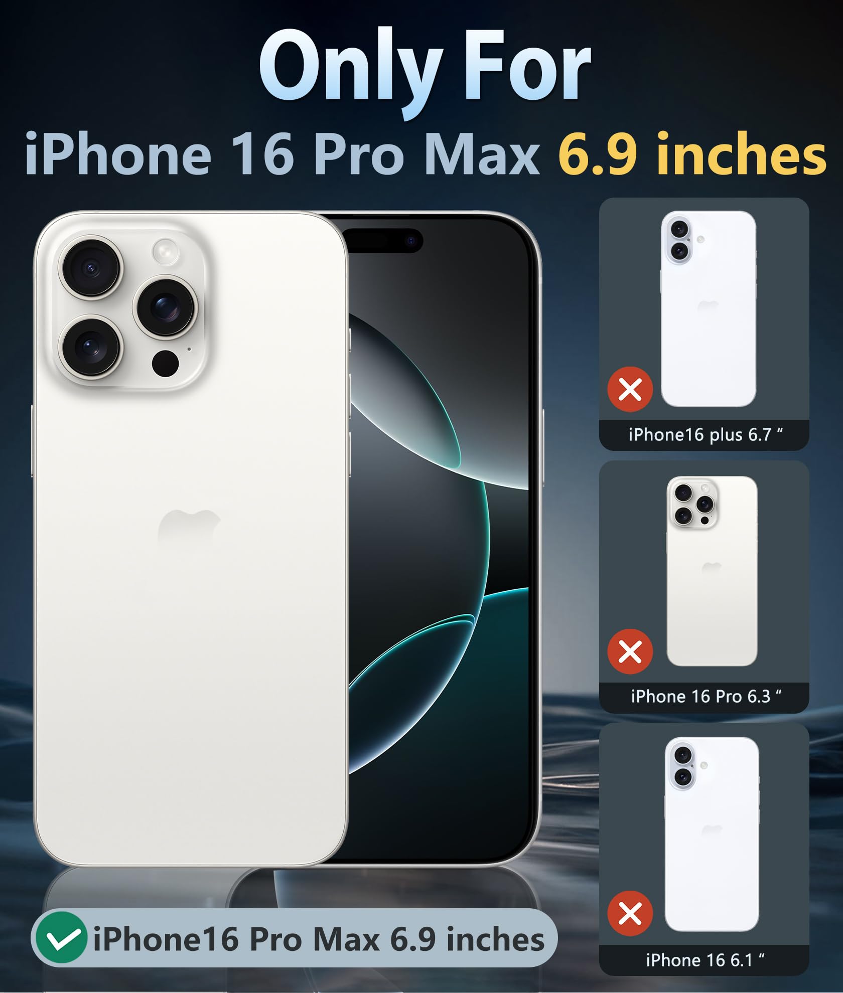 FNTCASE for iPhone 16 Pro - Max Case Compatible with Magsafe Clear - FNTCASE Official Product View 2