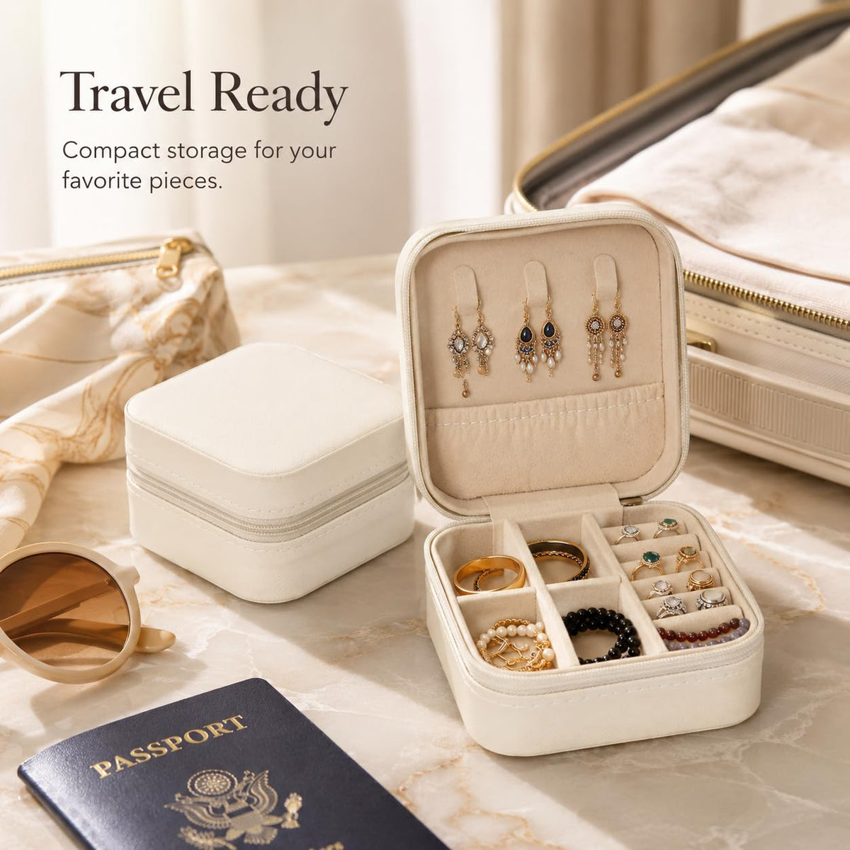 12 PCS Travel Jewelry Case Small Jewelry Box Mini Leather - LDHHYH Official Imagery - 6