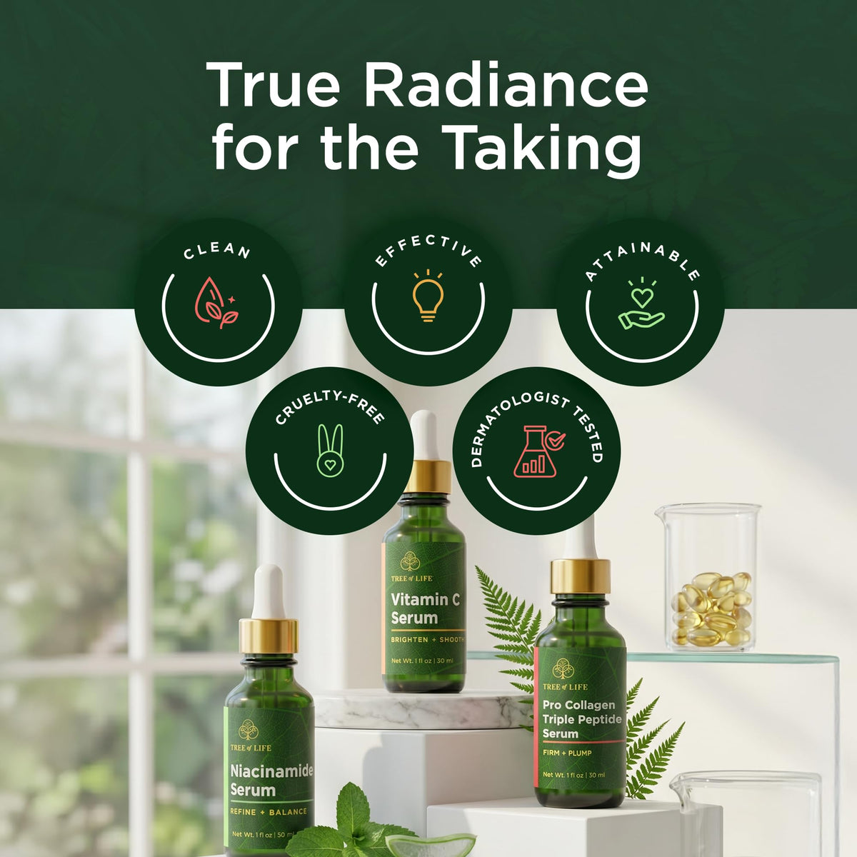 Tree of Life Face Serum Skin Care Set Vit C Niacinamide - Tree of Life Official Imagery - 6