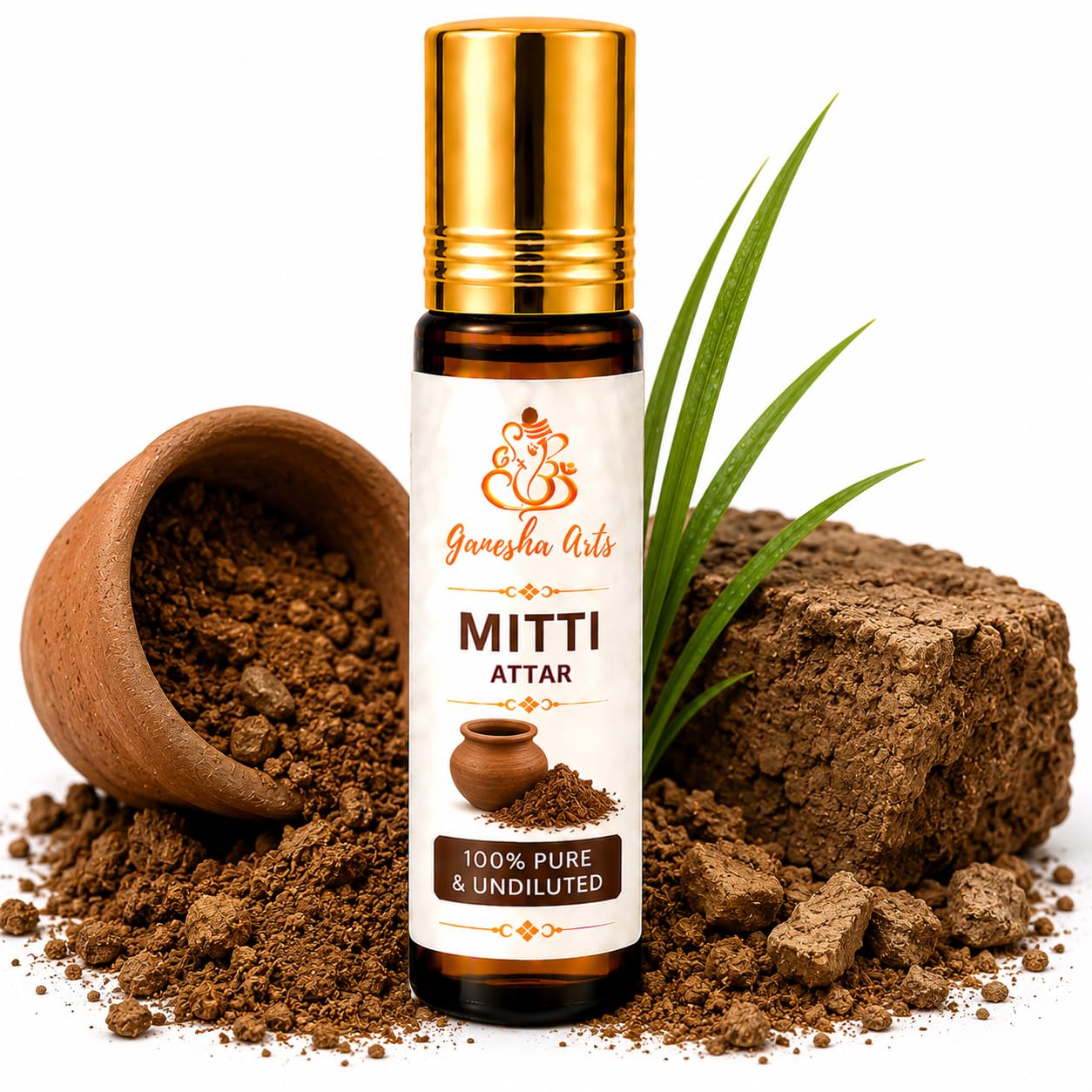 Mitti Attar Perfume Oil | Premium Alcohol Free Fragrance, 10 ML - Product Imagery