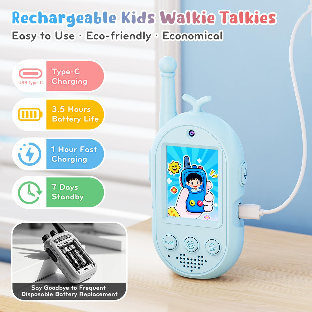 Video Walkie Talkies for Kids Kids Walkie Talkies with - Ralgevu Official Imagery - 7