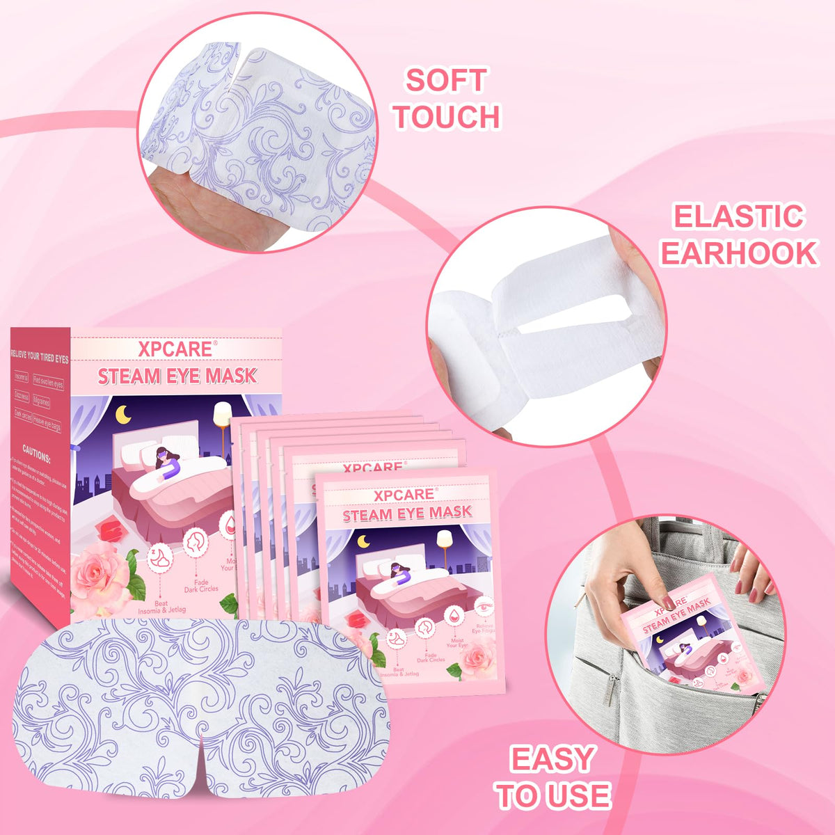 48 Pack Steam Eye Mask Disposable for Dry Eyes Cornea Care - XPCARE Official Imagery - 6