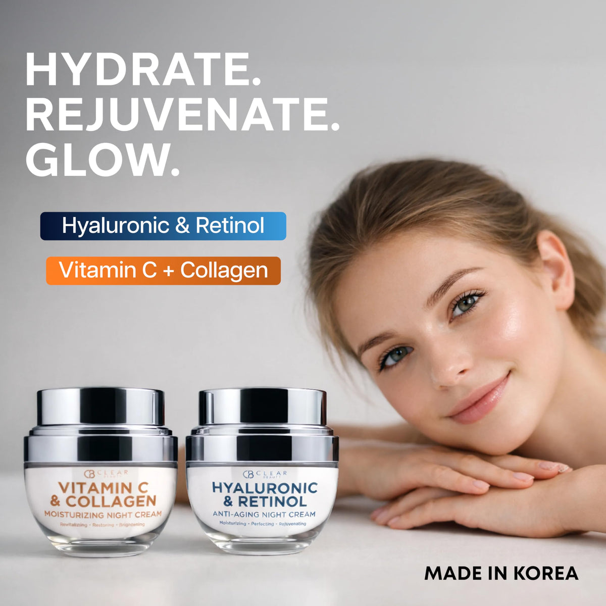 Clear Beauty Face Moisturizer Cream Value Set Dermatologist - Clear Beauty Official Imagery - 3