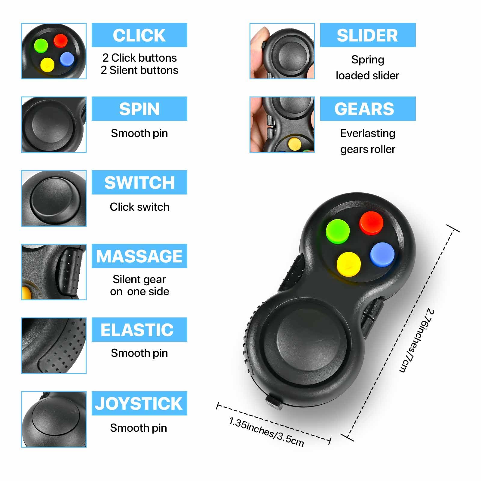 Dr.Kbder 5PC Fidget Toys Adults Set Fidgets for Classroom Must Ha by Dr.Kbder - Angle View 3