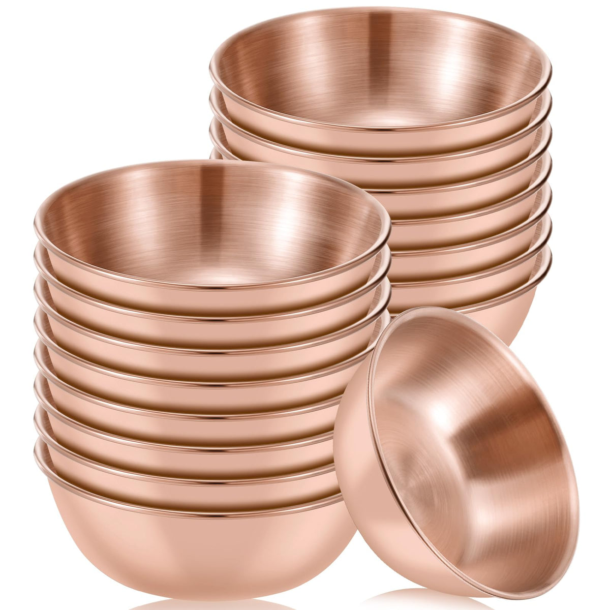 Vesici 16 Pcs Stainless Steel Esthetician Facial Bowls Gold - Vesici Official Imagery - 8