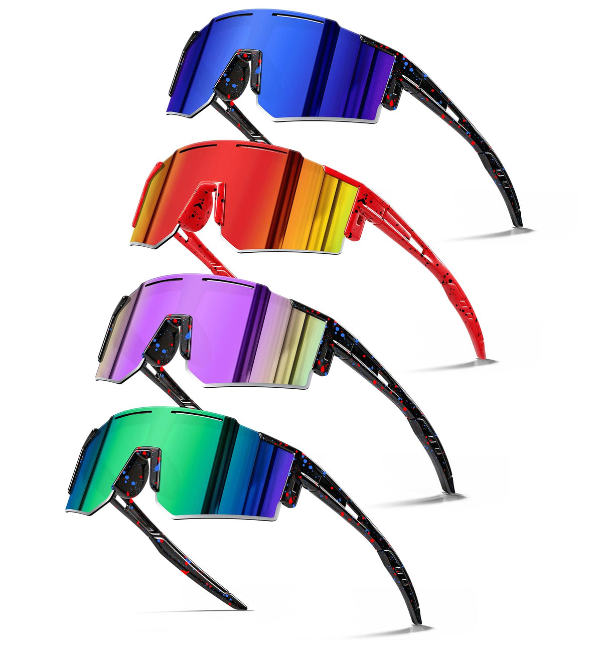 4PACK Youth Baseball Sunglasses Kids Sports Cycling Goggles - DioKiw Official Imagery - 8