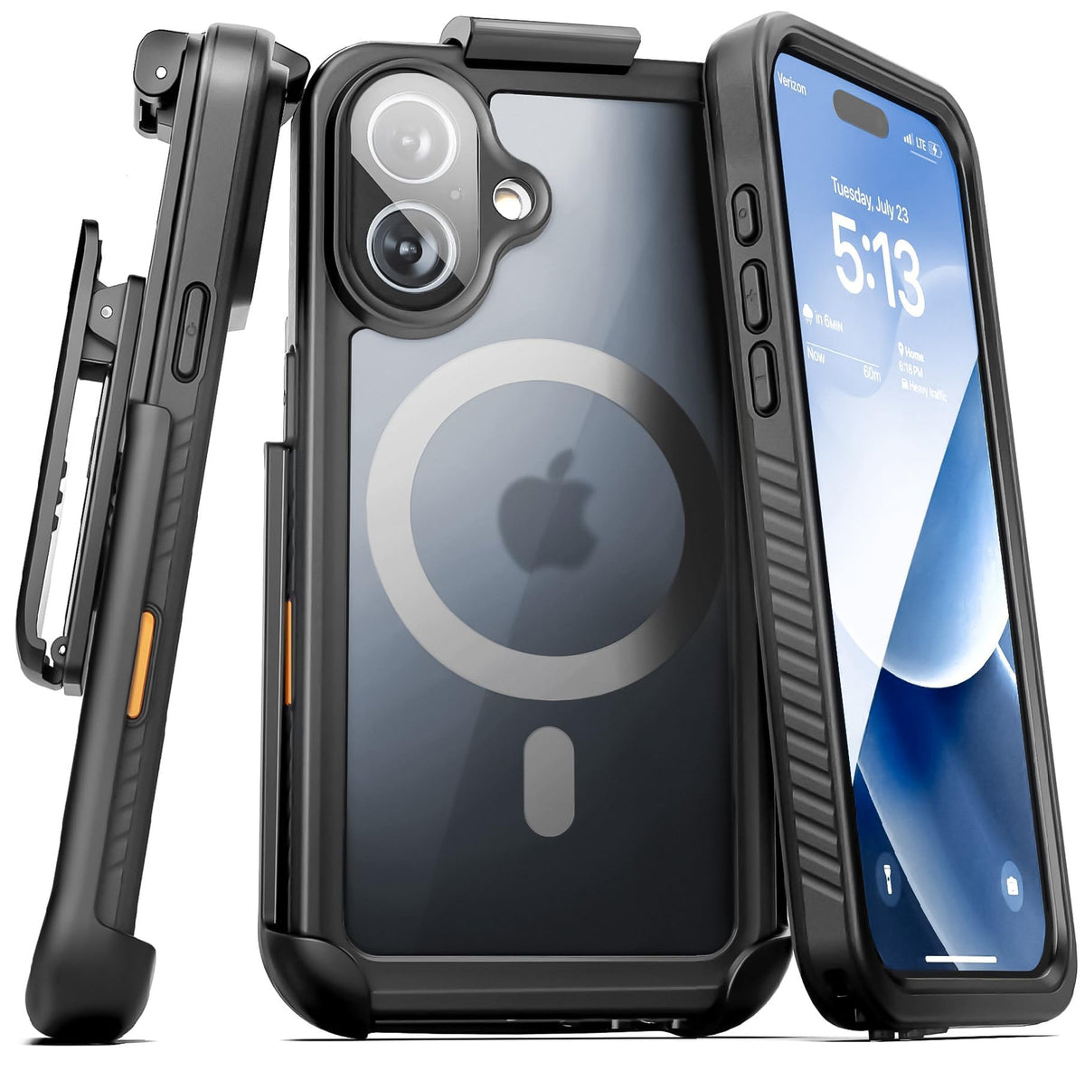 Encased for iPhone 16 Waterproof Case with Belt Clip Holster - ENCASED Official Imagery - 1