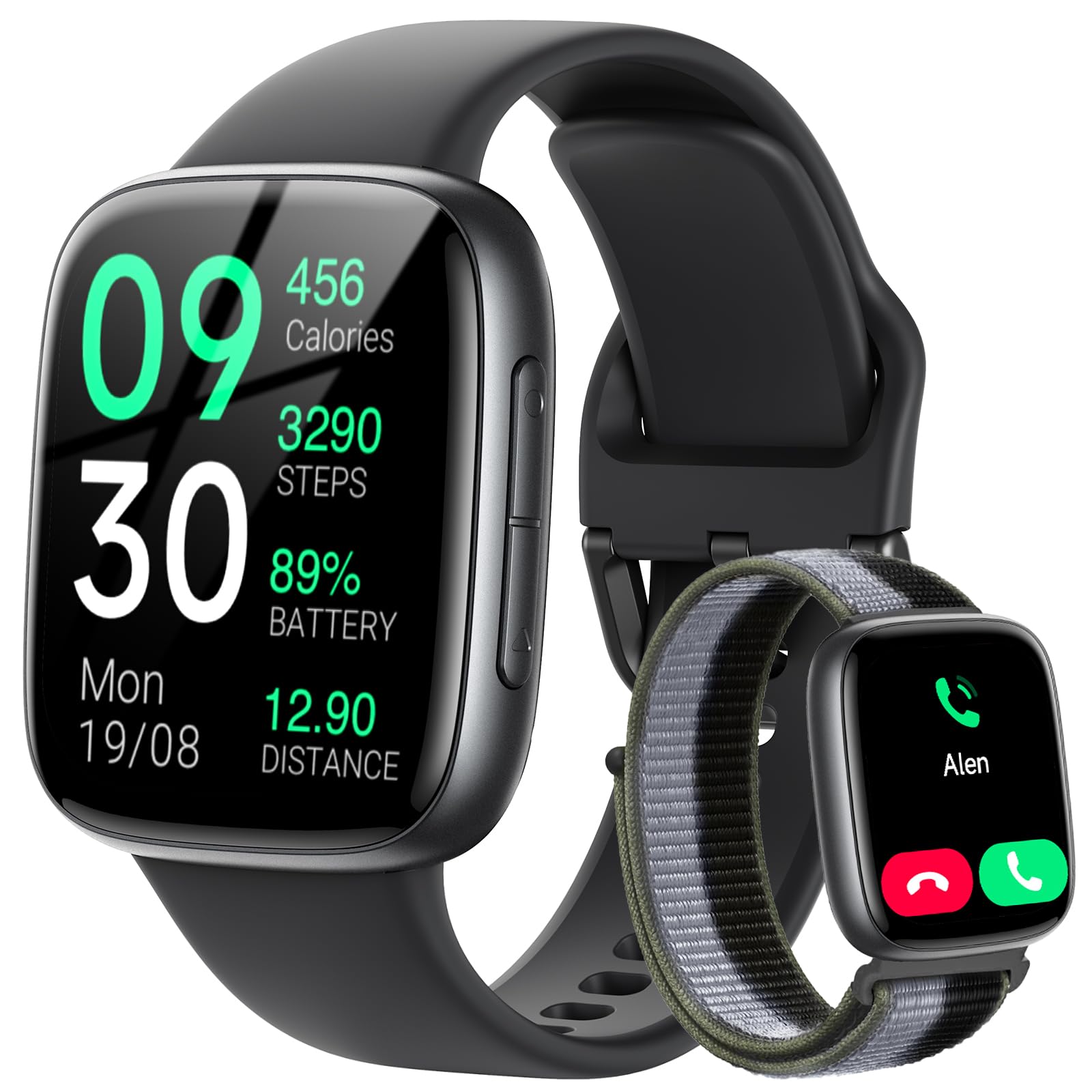 Fitpolo Smart Watch, 1.85" AMOLED Fitness Tracker with Bluetooth Call, - View 1