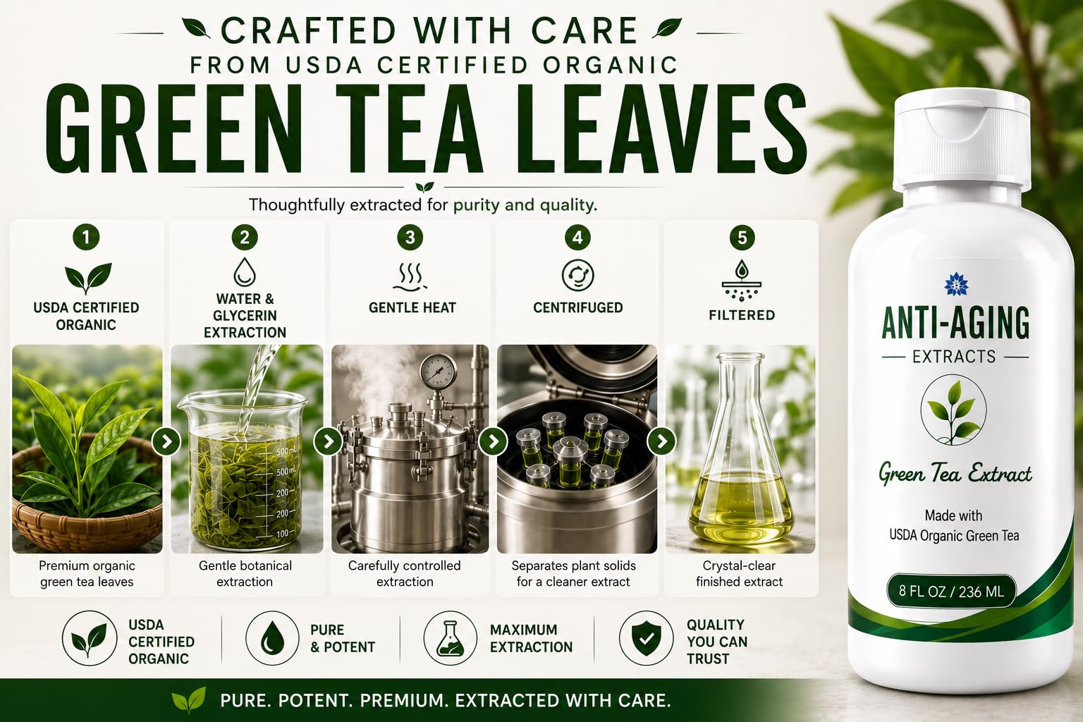 St. Croix Products Pure Green Tea Extract for Skin and Hair – Cold - Processed - St. Croix Products Official Product View 5