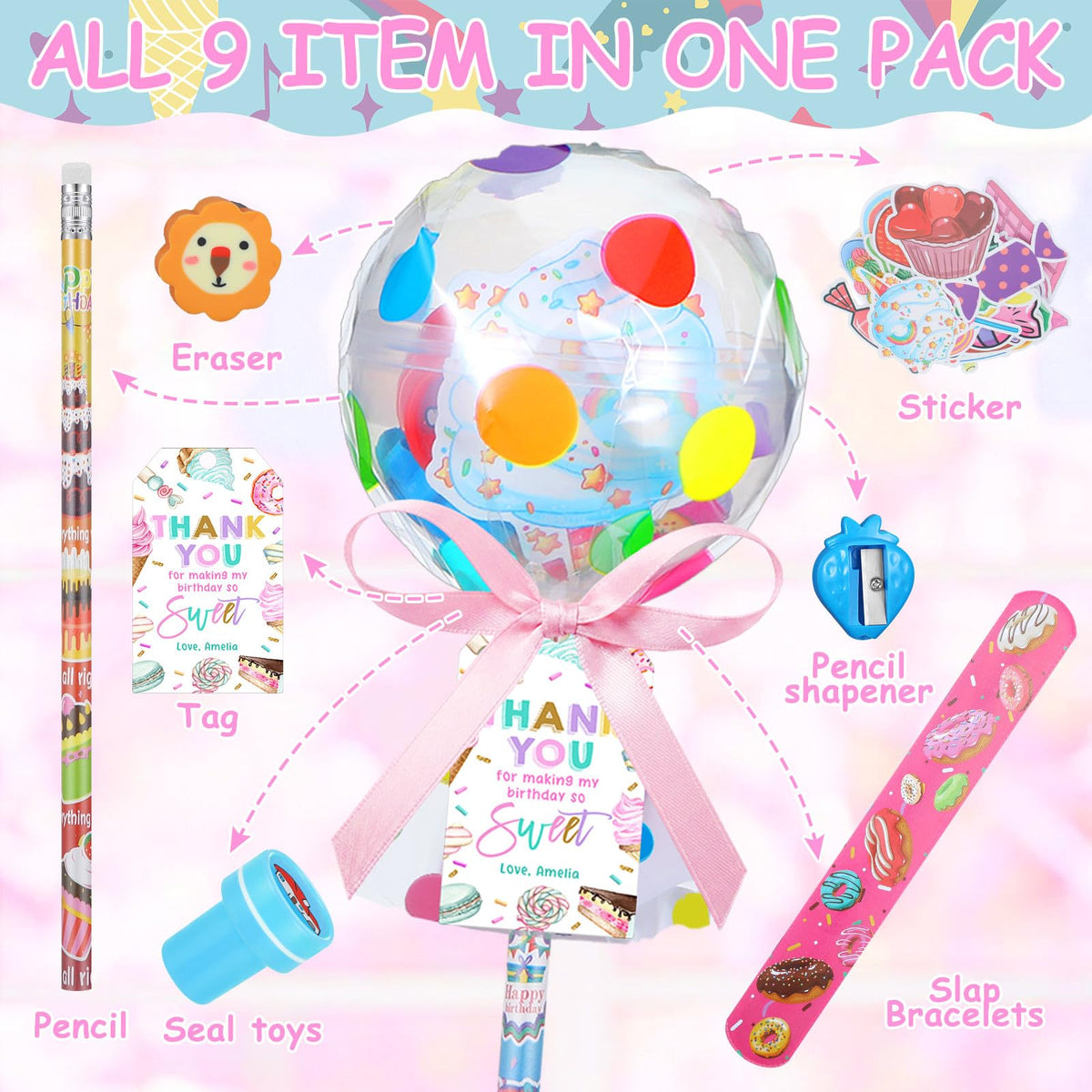 Soulchen 24 Pack Birthday Party Favor Set Bulk Giant - Soulchen Official Imagery - 5