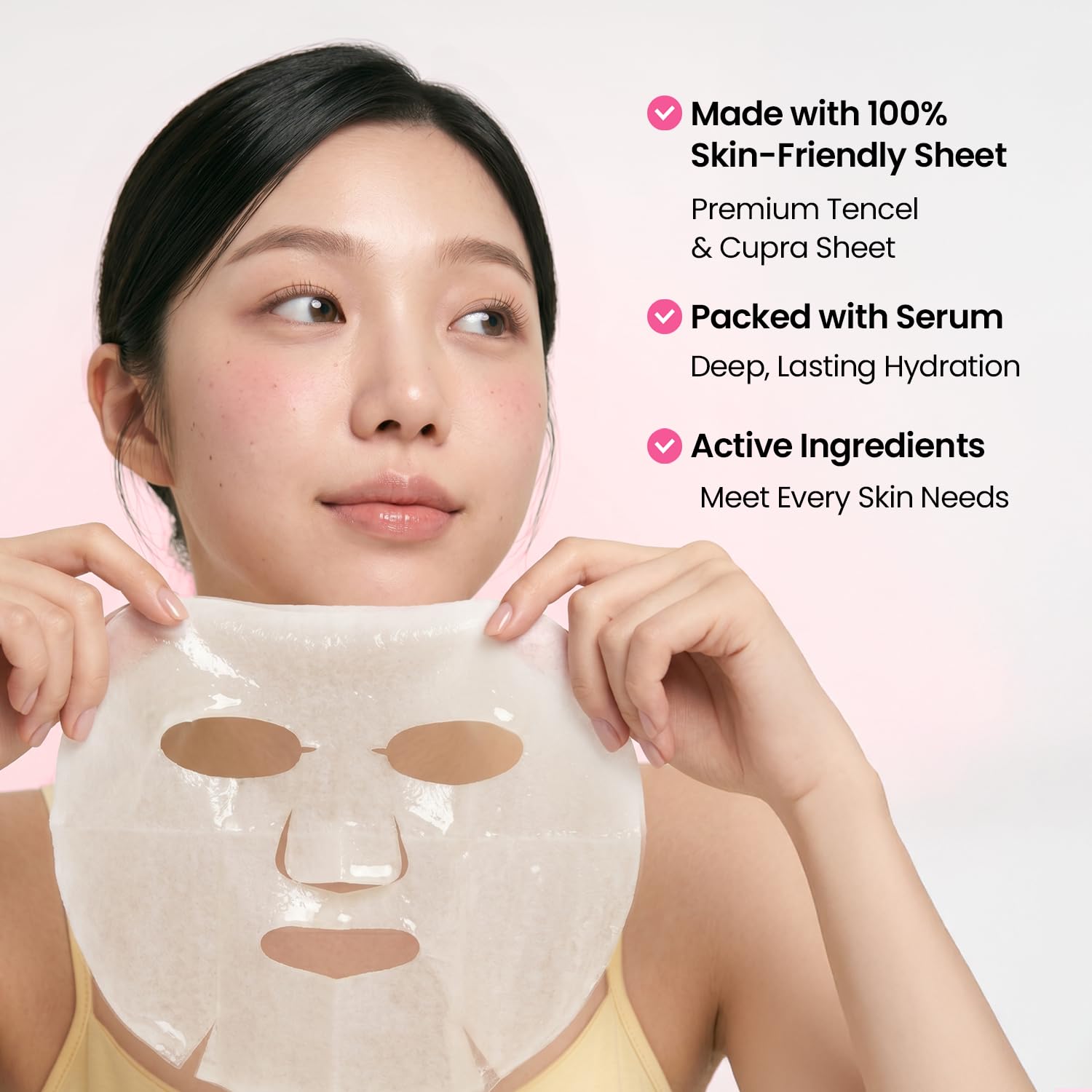 GLAM UP Korean Facial Sheet Mask 12 Pack – Hydrating Glass Skin - GLAM UP