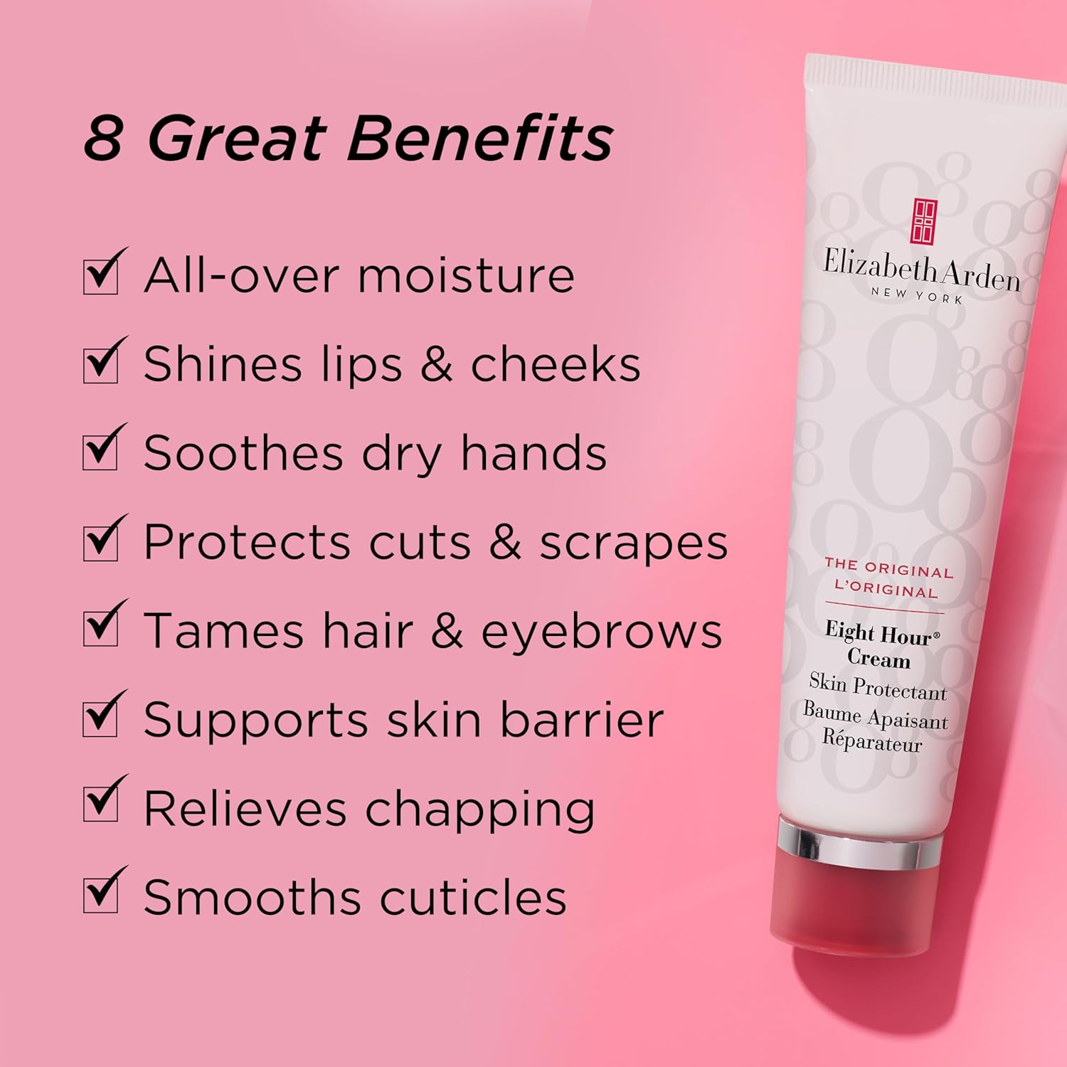 Elizabeth Arden Eight Hour Cream Skin Protectant in a jar, all-purpose beauty salve for skin hydration and protection.