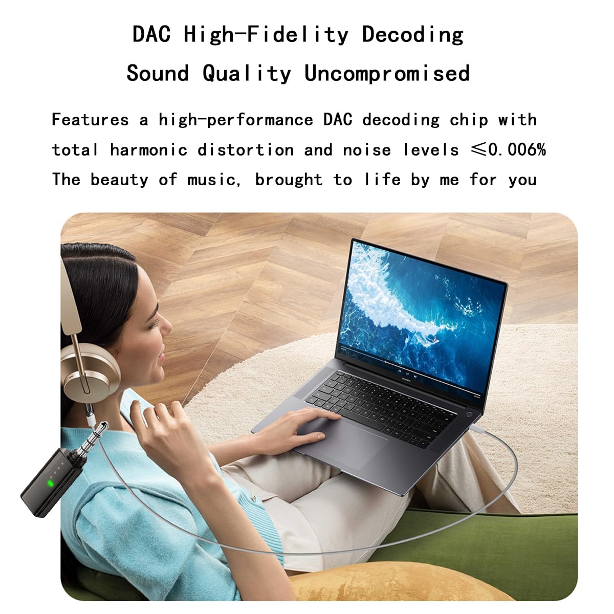 rgzhihuifz Headphone Jack Adapter,TypeC Female to 3.5mm Male Audio Cable Adapter,Dongle Compatible with MP3 Players, CD Players, Laptops, Tablets, Smartphone, Earbuds and Accessories
