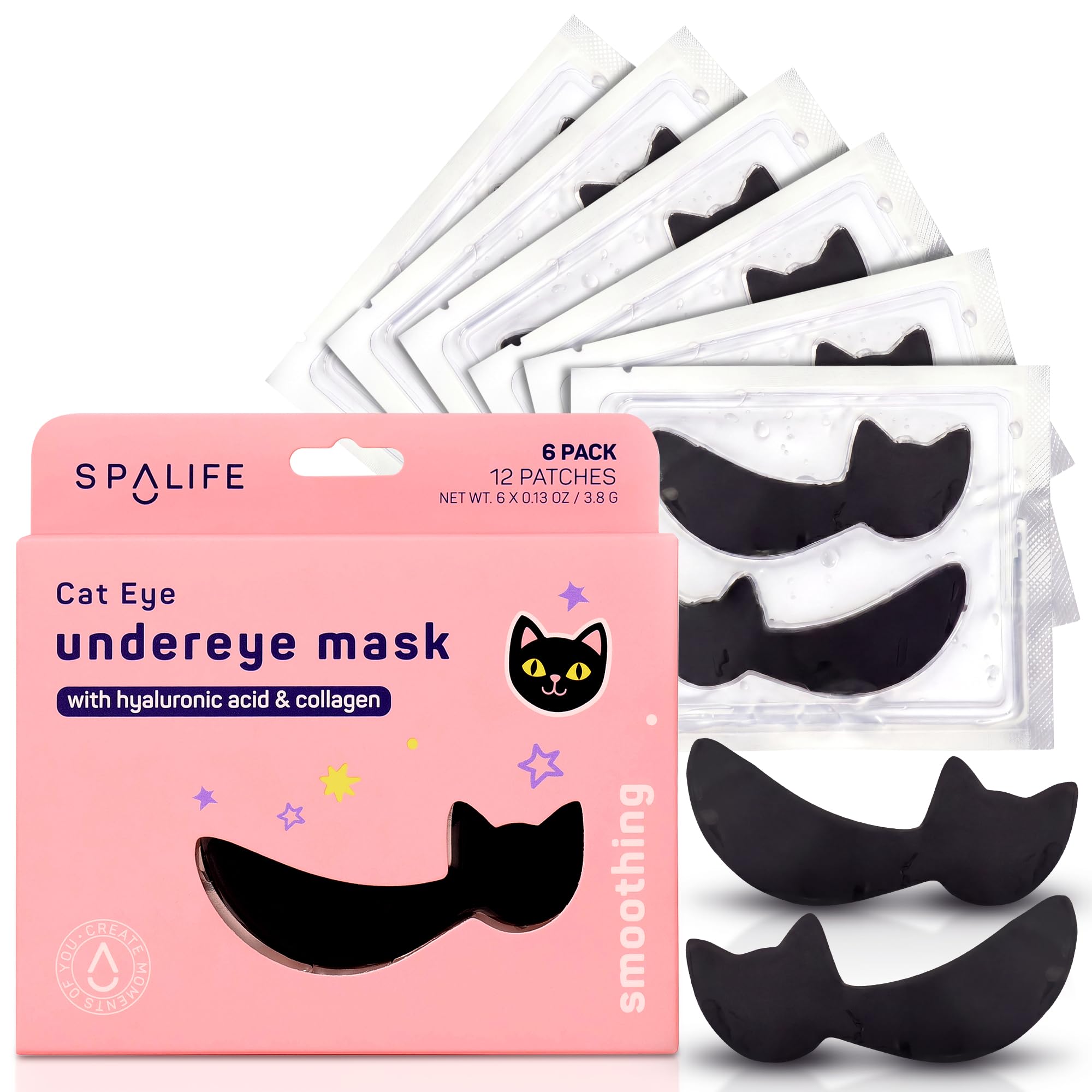 SpaLife Cat Smoothing Korean Eye Patches | Halloween Gifts For - Product Imagery