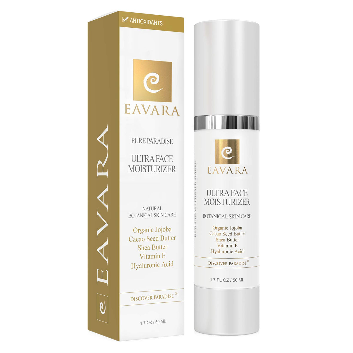 Organic Face Moisturizer Collagen Peptides Hyaluronic Acid 1 - Eavara Official Imagery - 2