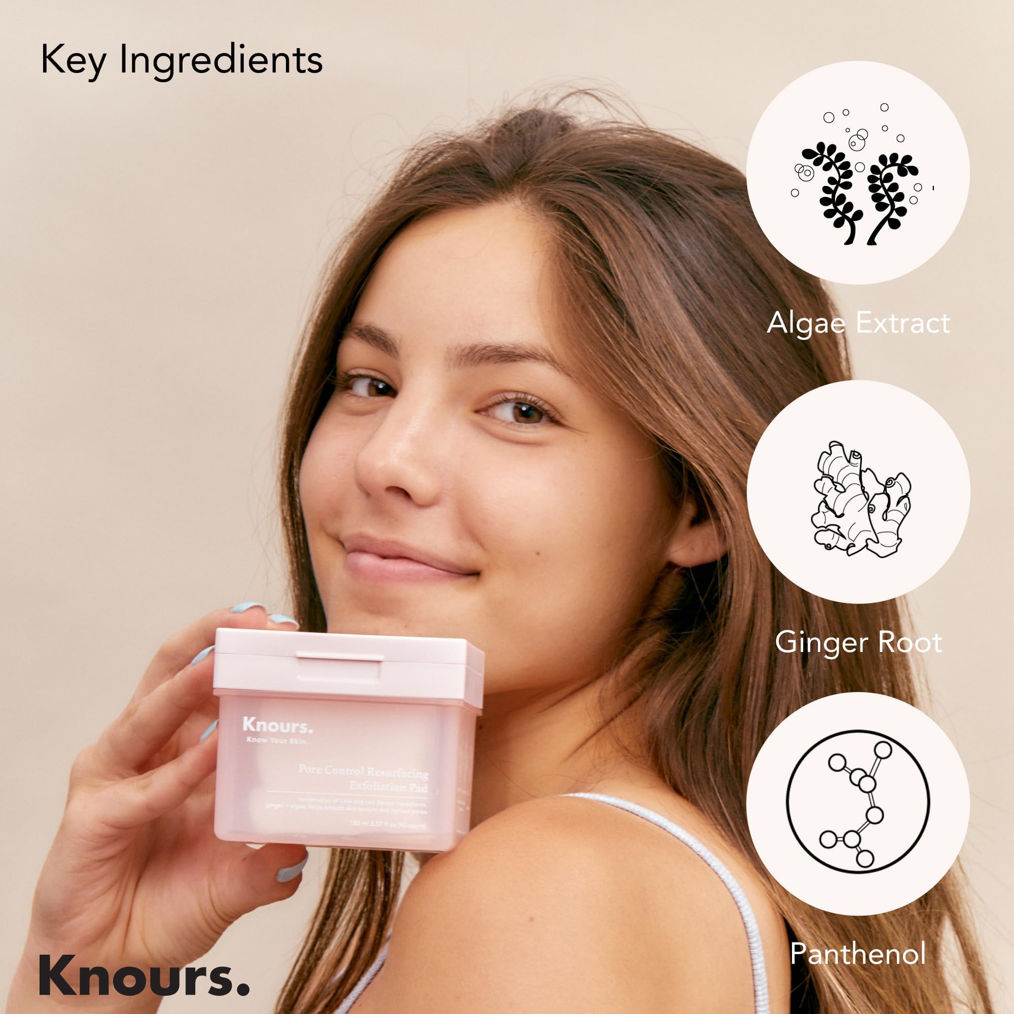 Knours Pore Control Exfoliating Korean Toner Pads - Knours. Official Imagery - 5