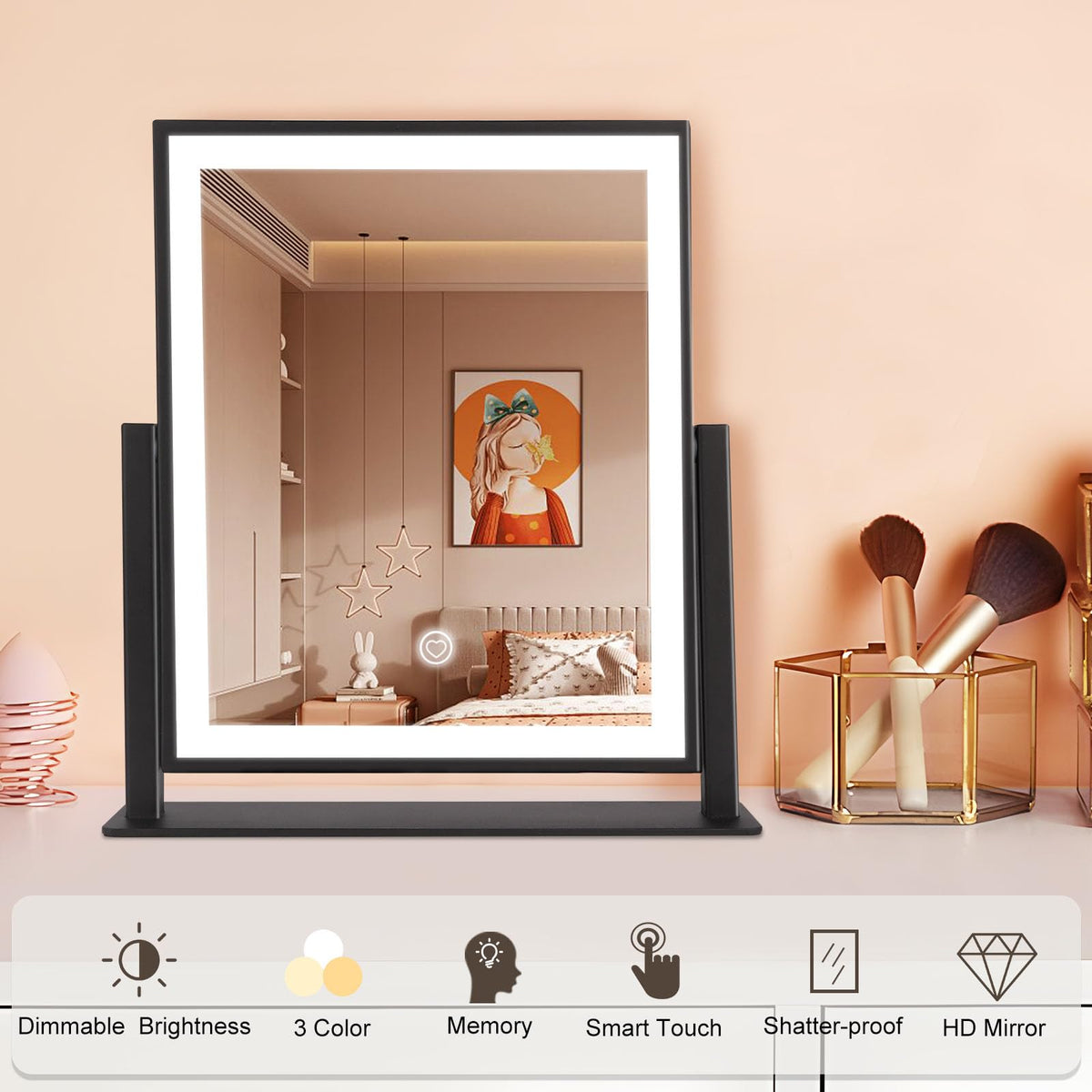 Vanity Mirror with Lights 11 Makeup Mirror with Dimmable - Beelux Official Imagery - 3