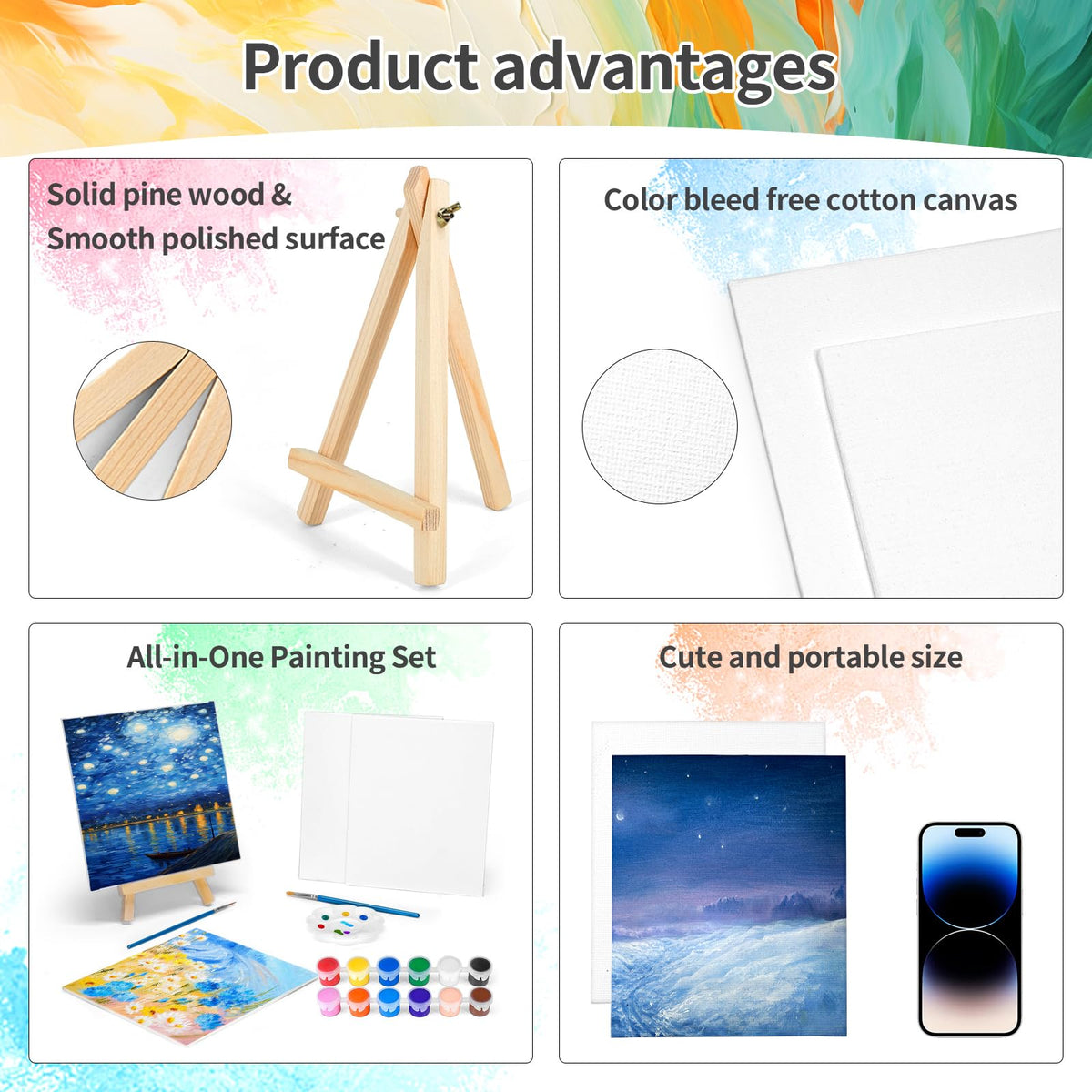 8 Pack 8 10In Canvas Boards for Painting Art Canvas for - pomaylor Official Imagery - 4