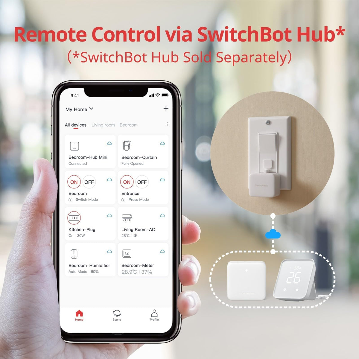 SwitchBot Rechargeable Smart Switch Button Pusher Fingerbot - SwitchBot Official Imagery - 8