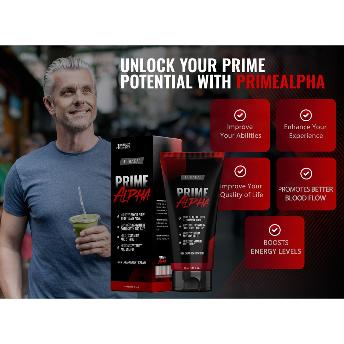 Prime Alpha Men Max Cream Men Body Cream - Luhaka Official Imagery - 3