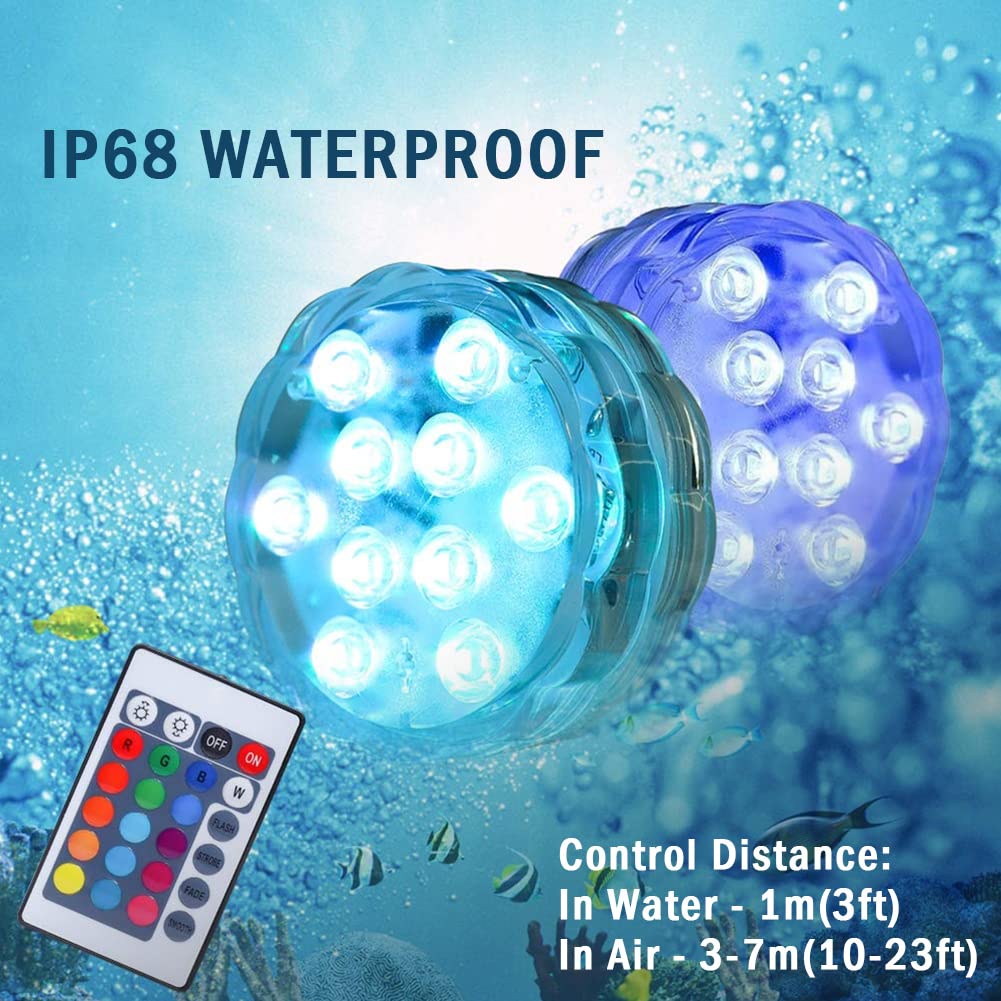 AquaMiracle Submersible LED Lights with Remote Waterproof Battery - AquaMiracle Official Product View 5