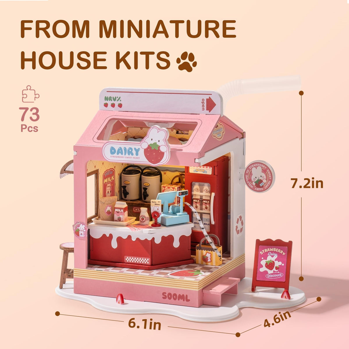 DIY Mini House Building Miniature Kit Milkbox Mini Lifestyle - Wowood Official Imagery - 3
