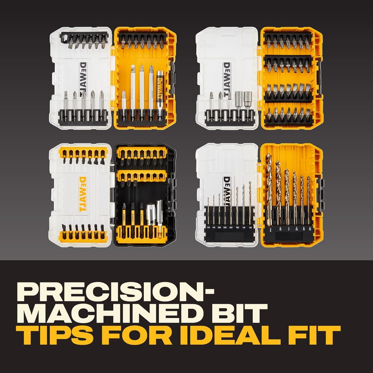 DEWALT Screwdriver Bit Set 100 Pc Impact Driver Bit Set with - Premium Selection Official Imagery - 8