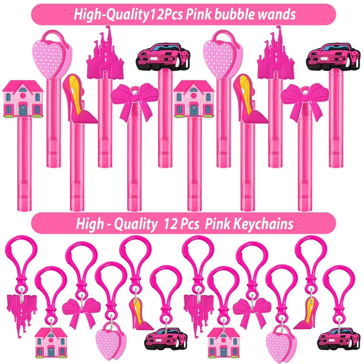 220PCS Pink Party Favors Kit for Girls Birthday Supplies - Fumogym Official Imagery - 5