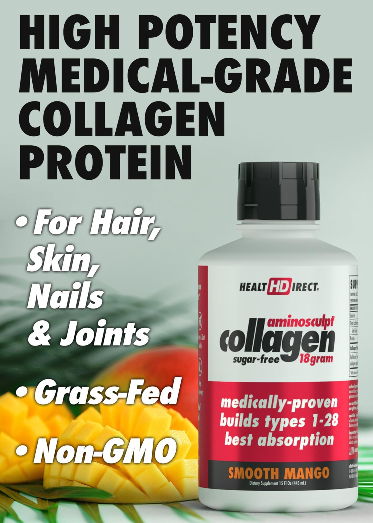 HEALTH DIRECT AminoSculpt Sugar Free Liquid Collagen Smooth - HEALTH DIRECT Official Imagery - 3