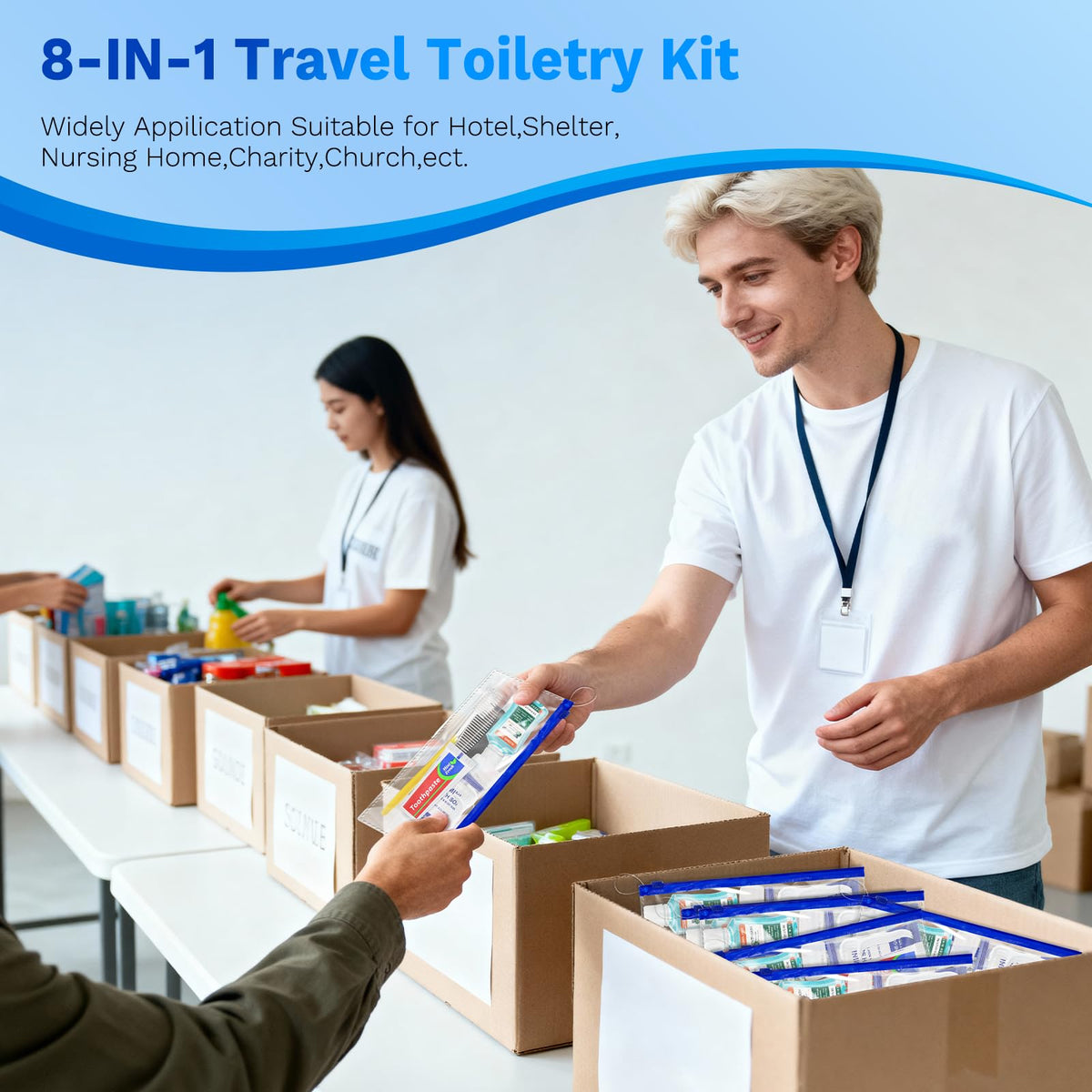 Personal Hygiene Kit Bulk 50 Pack Yellow Basic Travel - Xuezoioy Official Imagery - 4