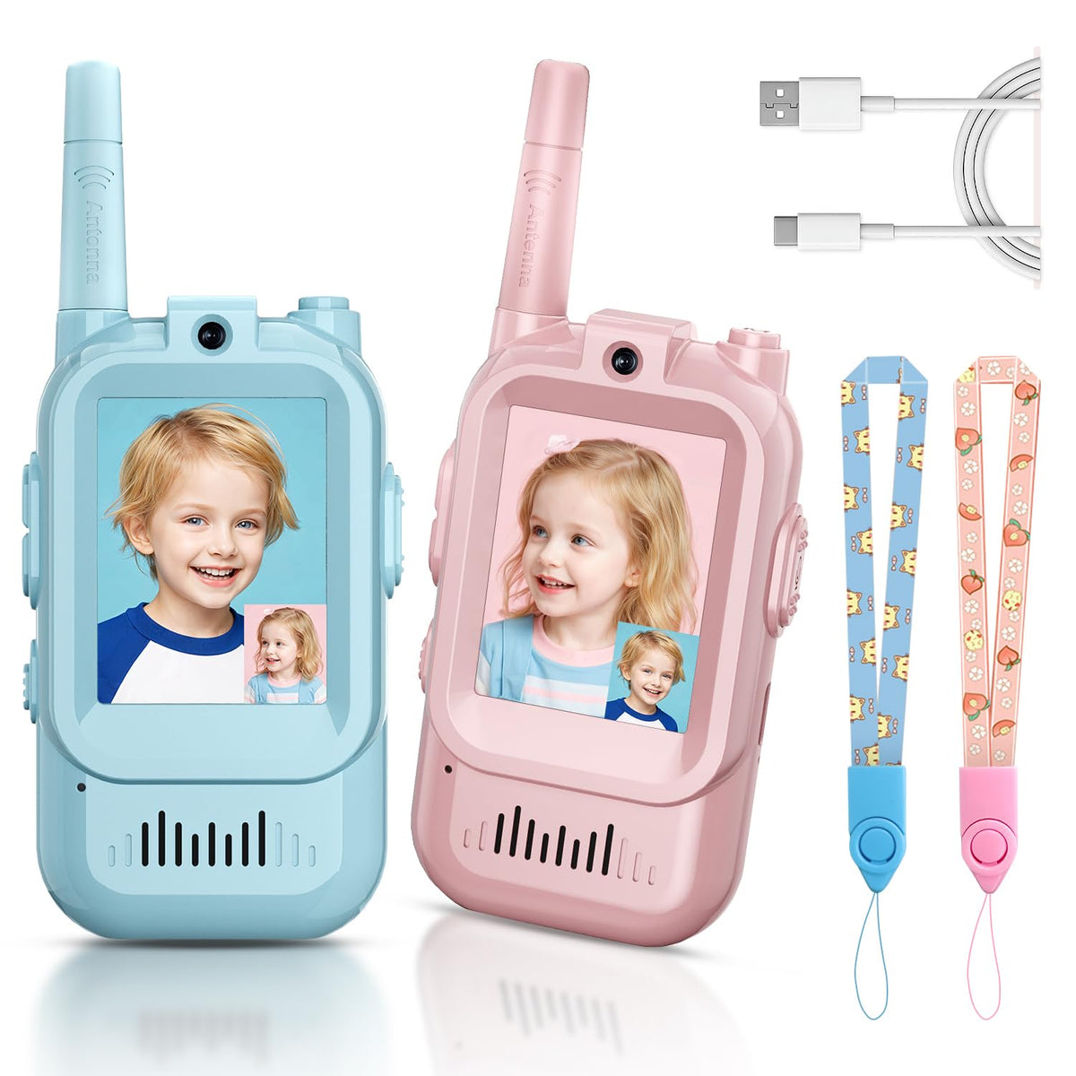 Kids Video Walkie Talkies 2 Pack Long Range Toy Walkie - YUSSBCU Official Imagery - 1
