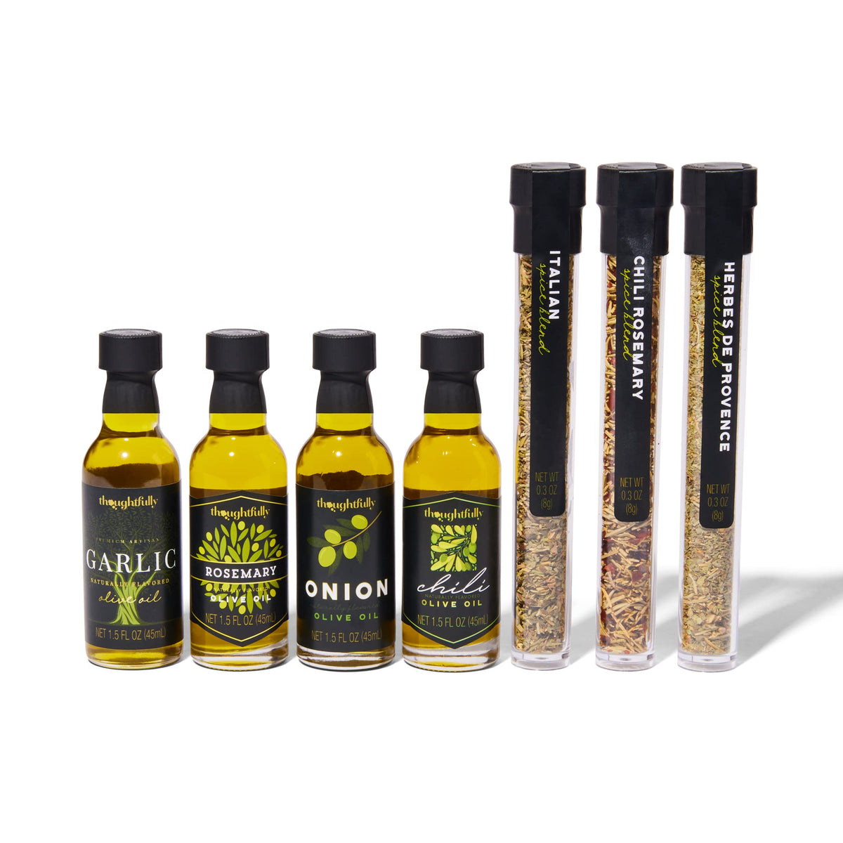 Olive Oil Spice Infusion Gift Set Cold Pressed Spanish - Thoughtfully Official Imagery - 3