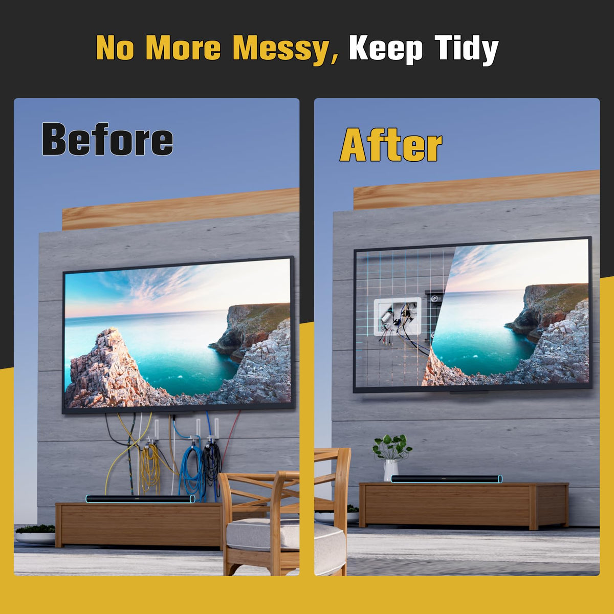 in Wall TV Box with Flange for Home Theater Installation 11 - Dremica Official Imagery - 6