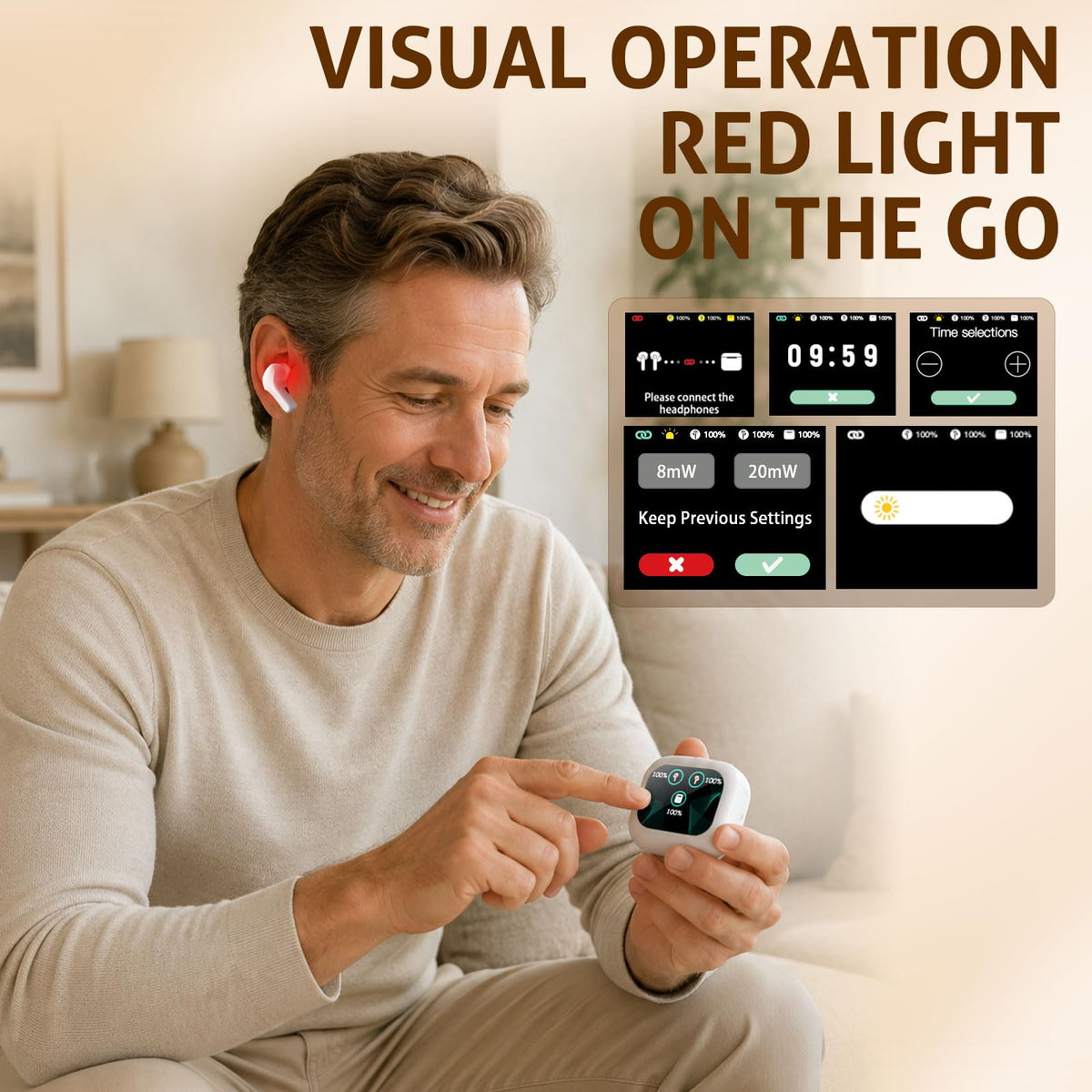 Red Light Ear Care Device Cordless 650nm Ear Device with - Jitesy Official Imagery - 6