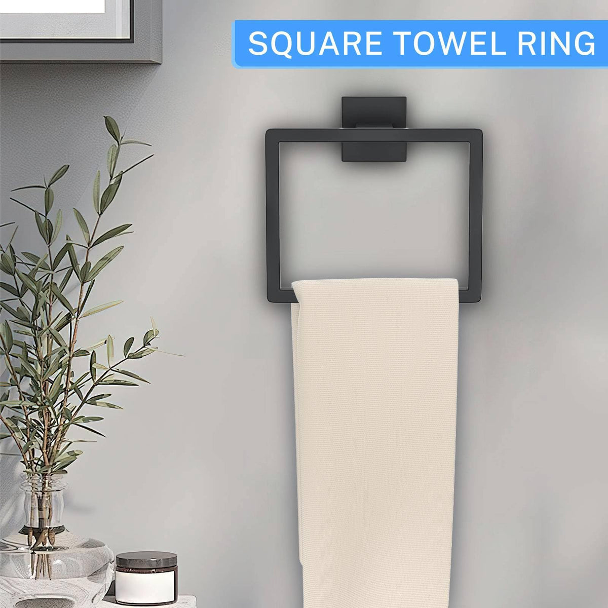 10 Piece Matte Black Bathroom Hardware Accessories Set Black - Woekme Official Imagery - 6