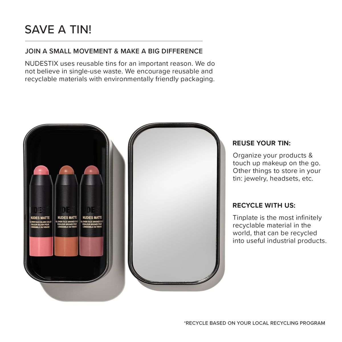 Nudestix Sunkissed Blush Bronze 3 Piece Mini Kit Matte Cream - Premium Selection Official Imagery - 5