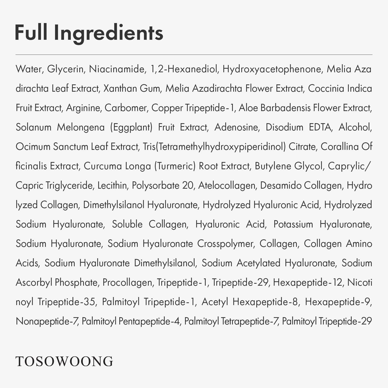 TOSOWOONG Copper Peptide Face Serum, Anti-Aging for Fine Lines, - TOSOWOONG