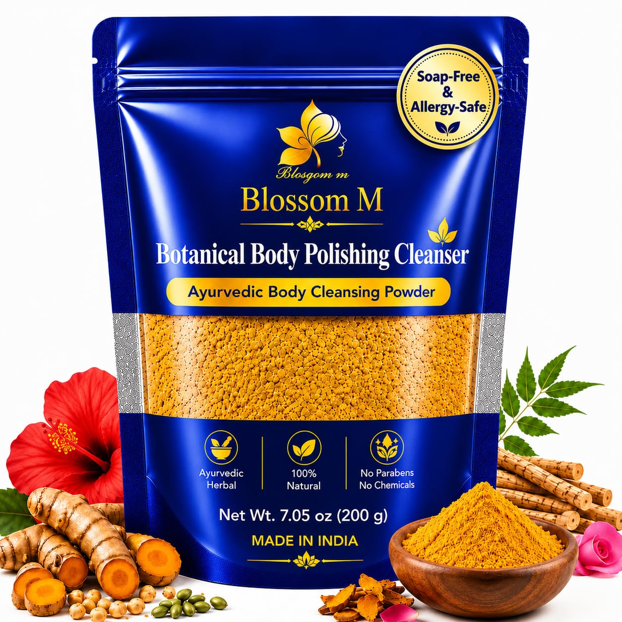Turmeric Body Scrub Powder – Ayurvedic Ubtan for Glowing Skin | - Product Imagery