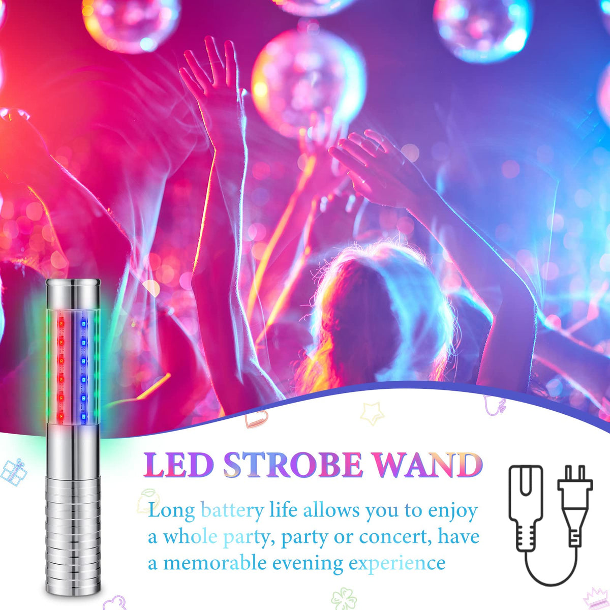 Civaner 2 Pcs LED Bottle Service Lights Nightclubs Silver - Civaner Official Imagery - 6