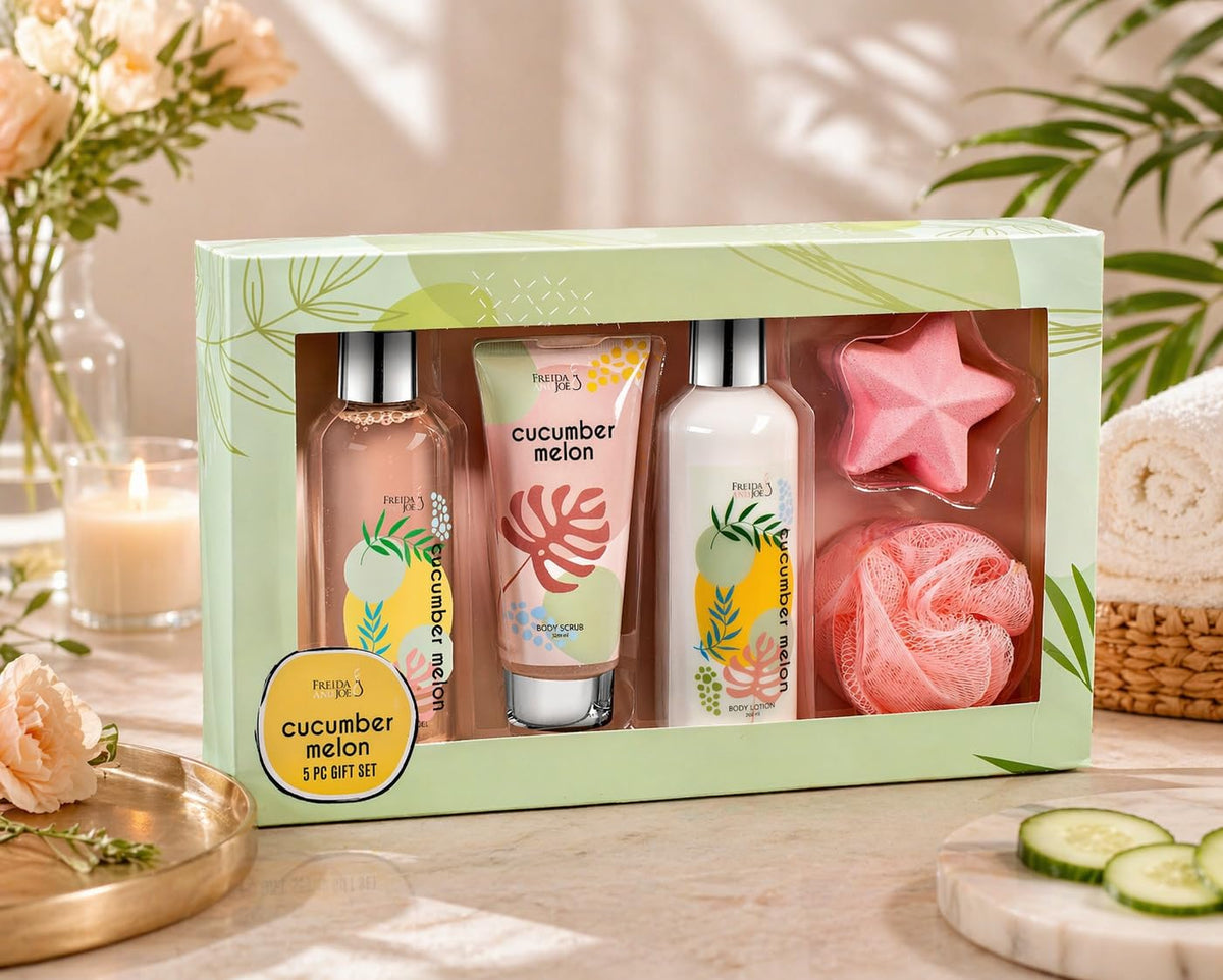 Fragrance Bath Body Cucumber Melon Spa Gift Box for Women - Freida and Joe Official Imagery - 7