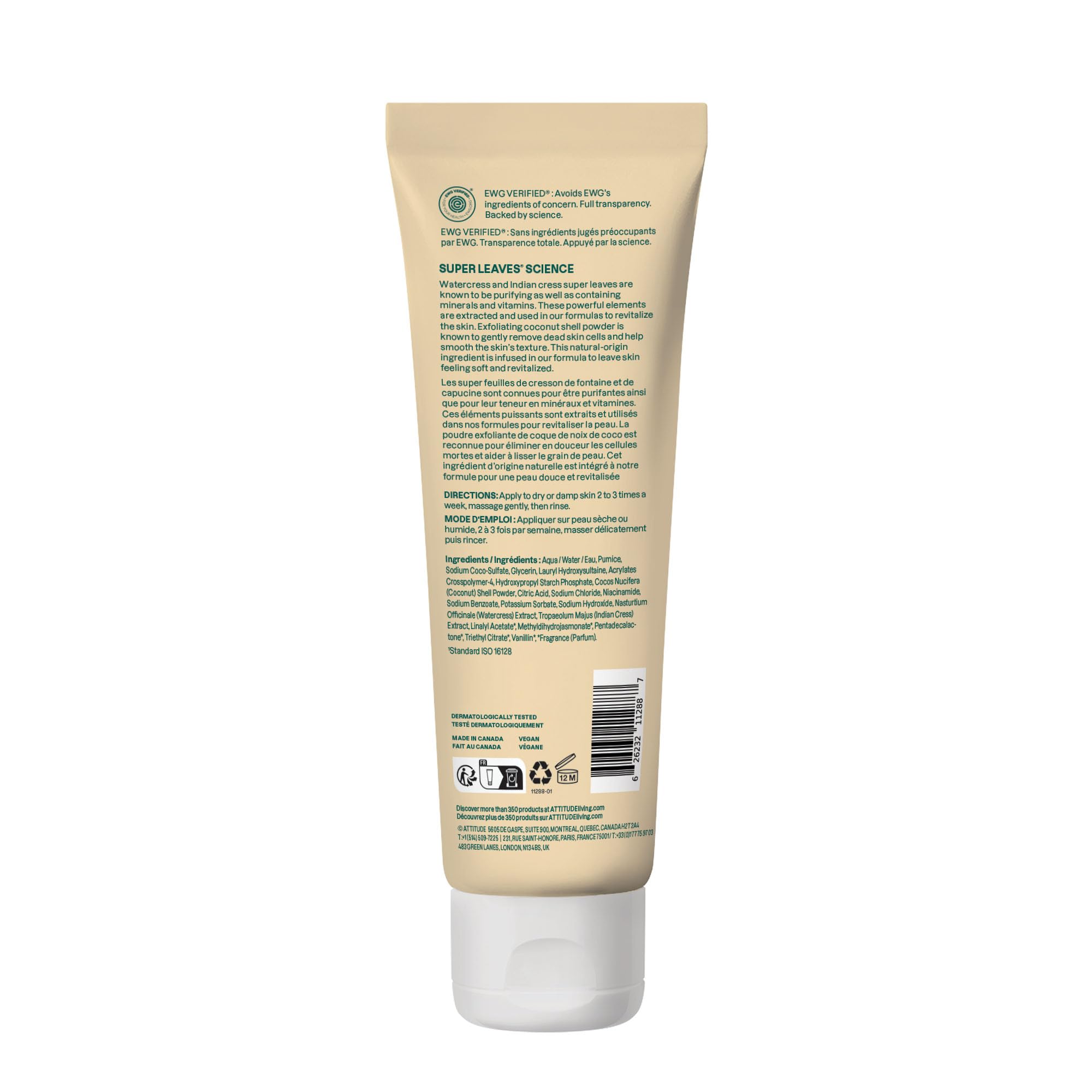 ATTITUDE Exfoliating Body Scrub with Niacinamide, EWG VERIFIED, Gently Removes - ATTITUDE Official Product View 9
